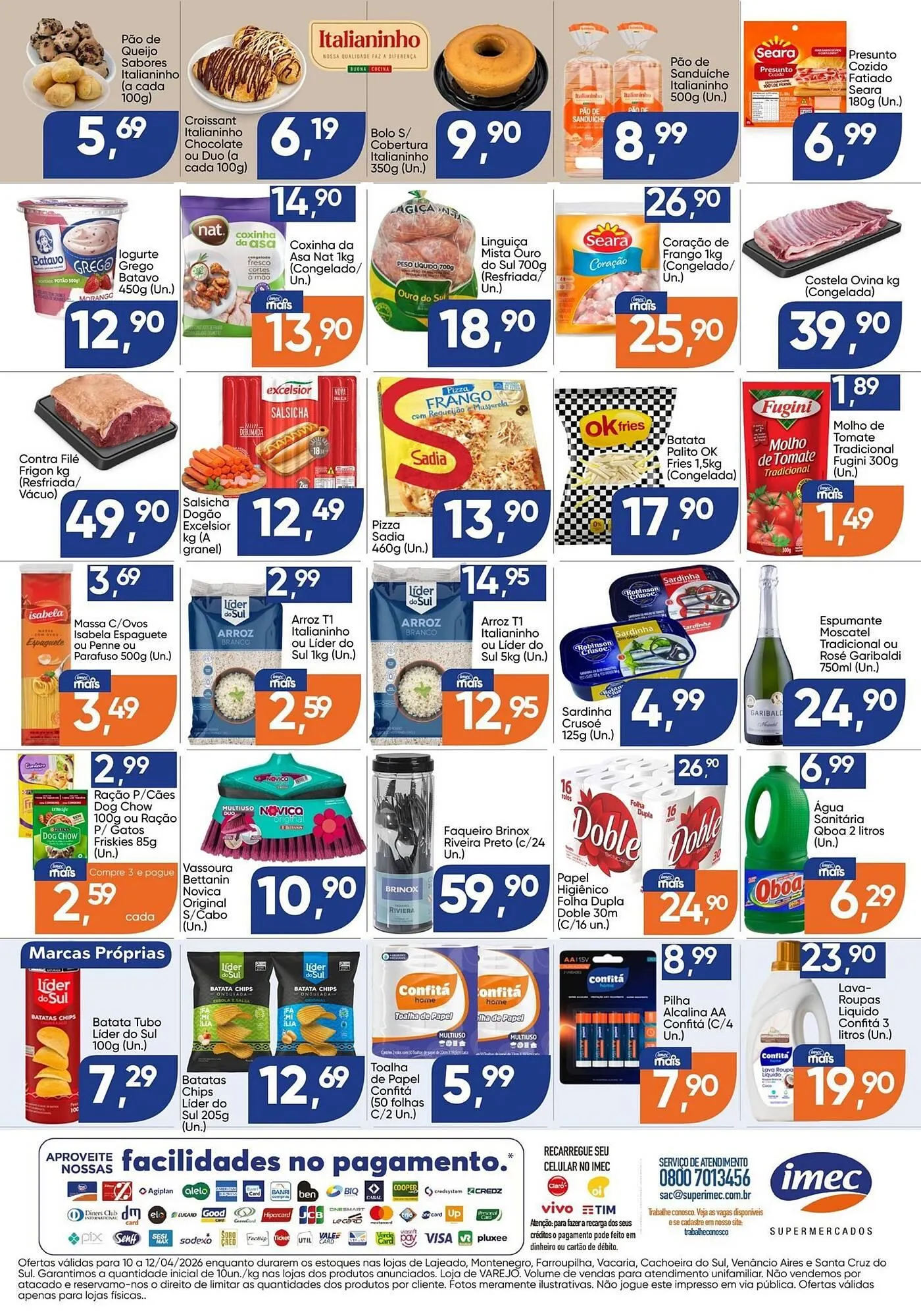 Encarte de Catálogo Imec Supermercados 10 de abril até 12 de abril 2026 - Pagina 2