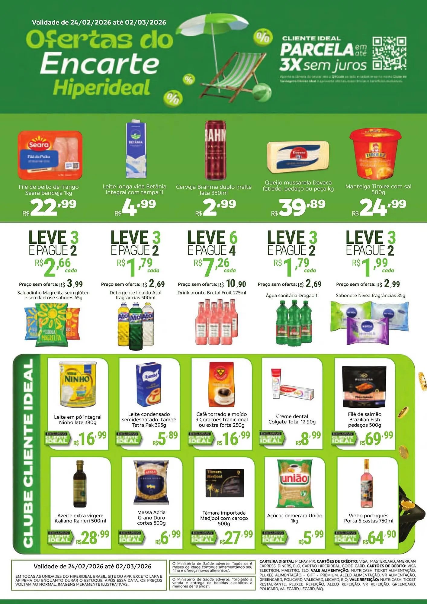 Encarte de Catálogo Hiperideal Supermercados 23 de fevereiro até 2 de março 2026 - Pagina 1