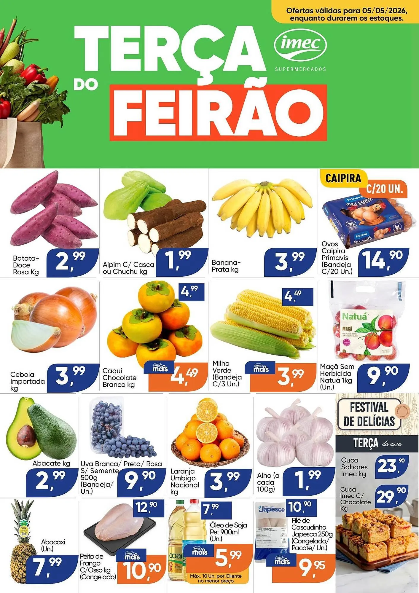Encarte de Catálogo Imec Supermercados 4 de maio até 5 de maio 2026 - Pagina 1