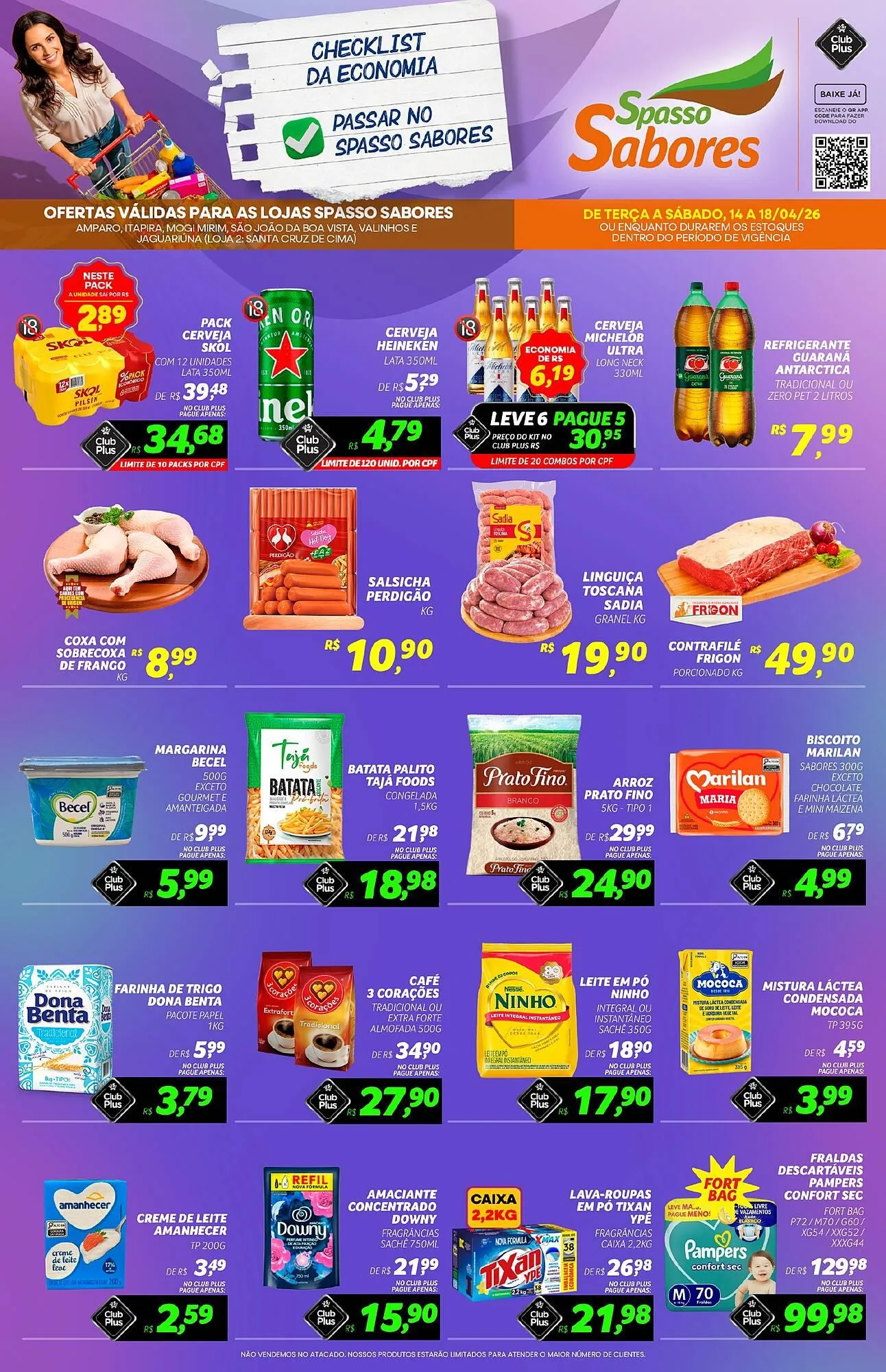 Encarte de Folheto Spasso Sabores 14 de abril até 18 de abril 2026 - Pagina 1