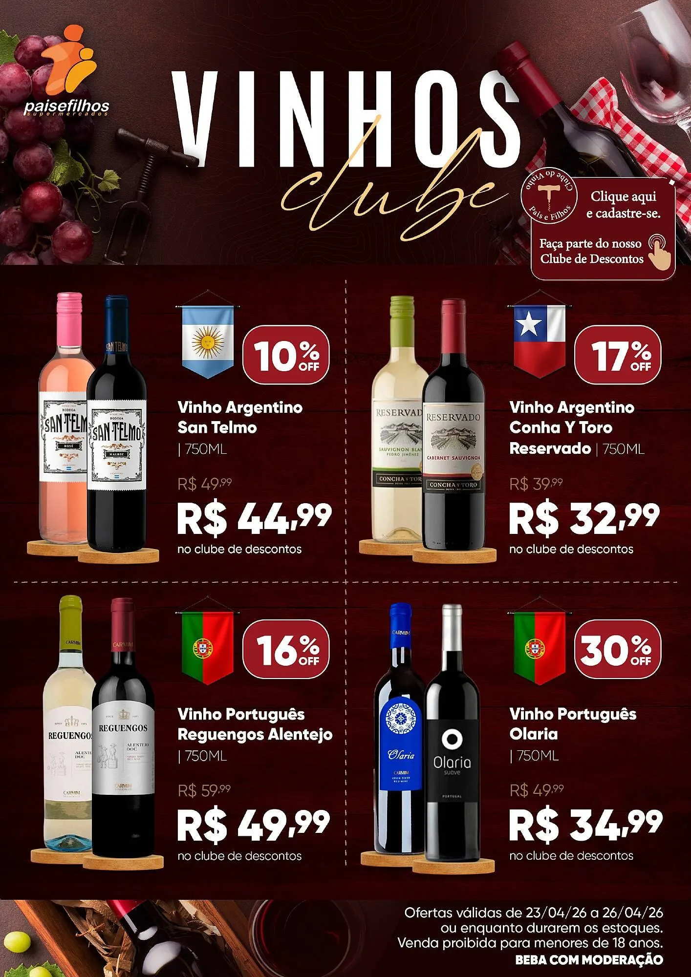 Encarte de Catálogo Pais e Filhos Supermercados 24 de abril até 26 de abril 2026 - Pagina 1