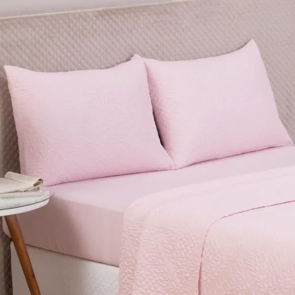 Porta Travesseiro Avulso 50x70cm Colors Rosa Glacê Vestcasa