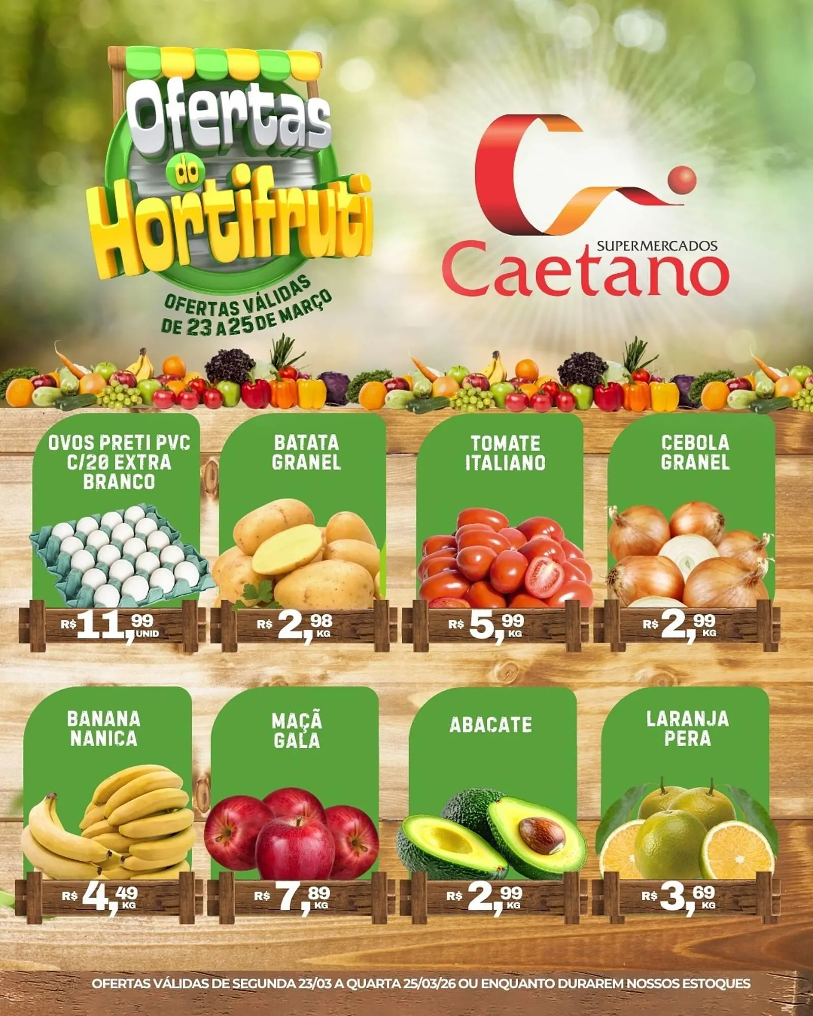 Encarte de Catálogo Supermercados Caetano 24 de março até 25 de março 2026 - Pagina 1