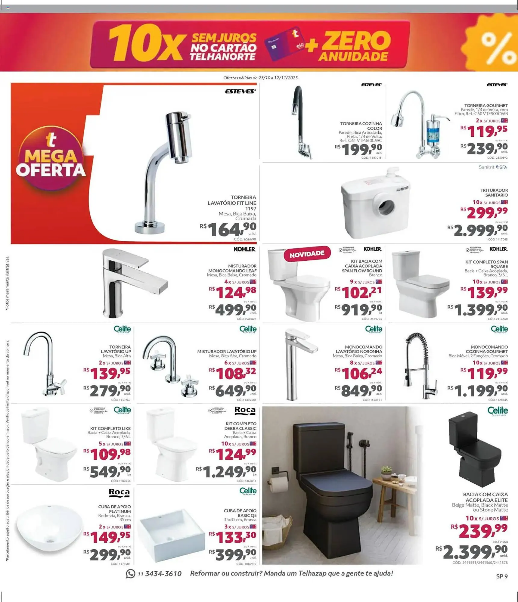 Encarte de Catálogo Telhanorte 23 de outubro até 12 de novembro 2025 - Pagina 9
