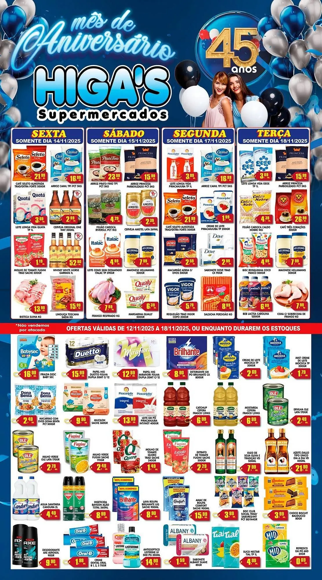 Encarte de Folheto Higa's Supermercado 12 de novembro até 18 de novembro 2025 - Pagina 1