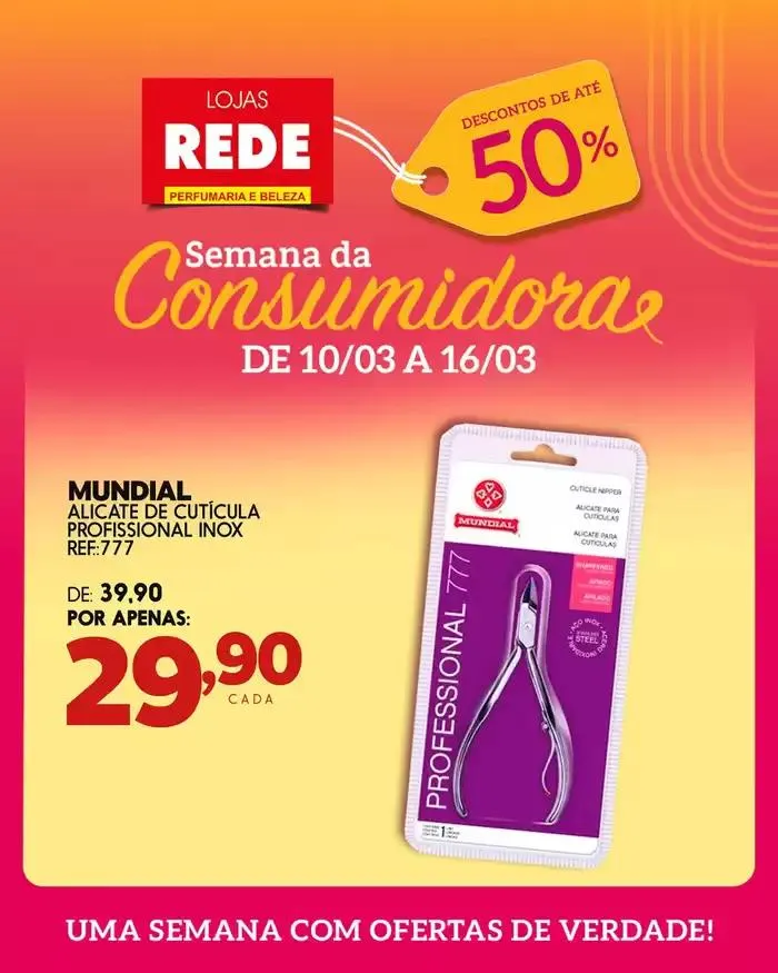 Encarte de Encarte Lojas Rede 10 de março até 16 de março 2025 - Pagina 1