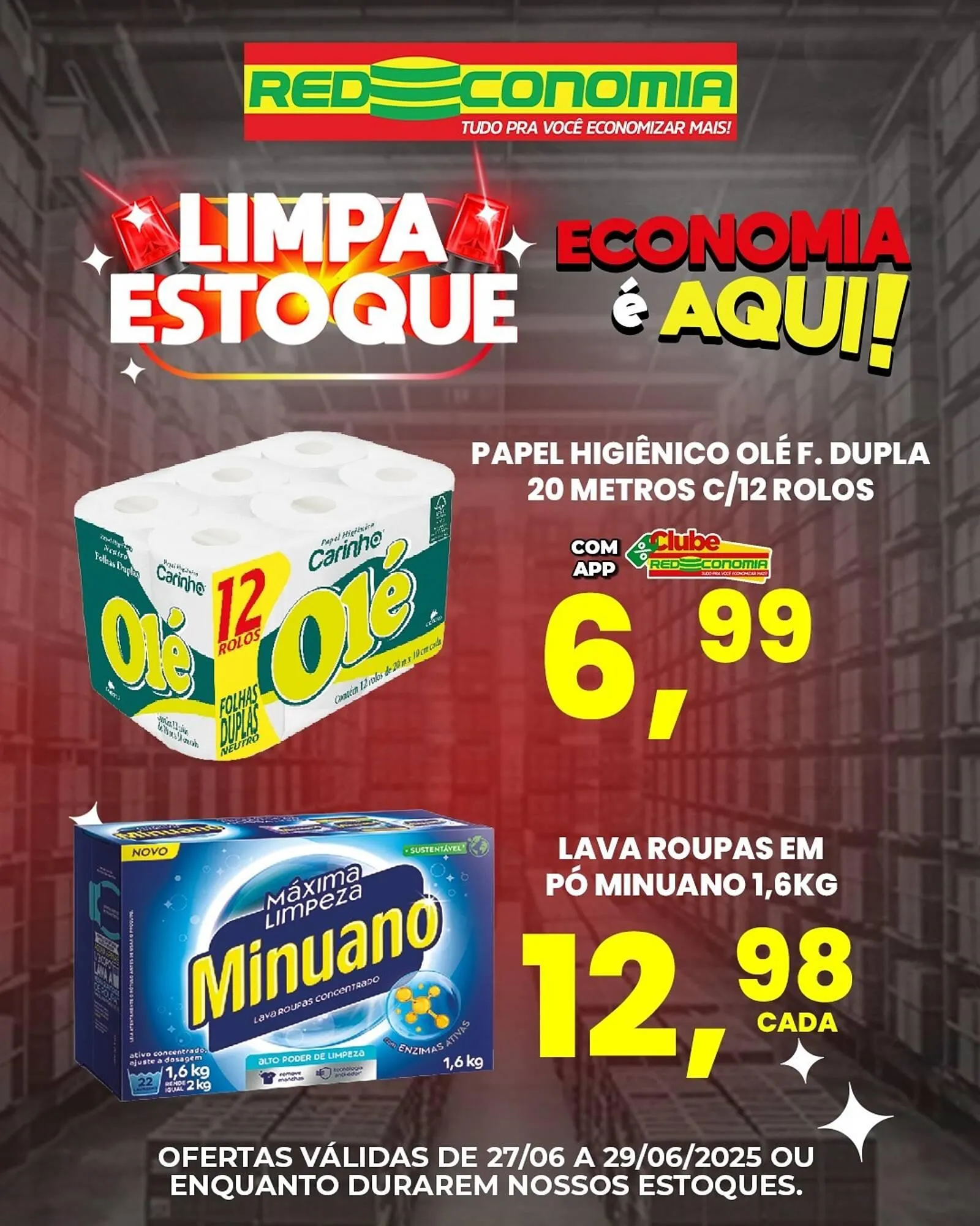 Encarte de Catálogo Rede Economia 27 de junho até 29 de junho 2025 - Pagina 1