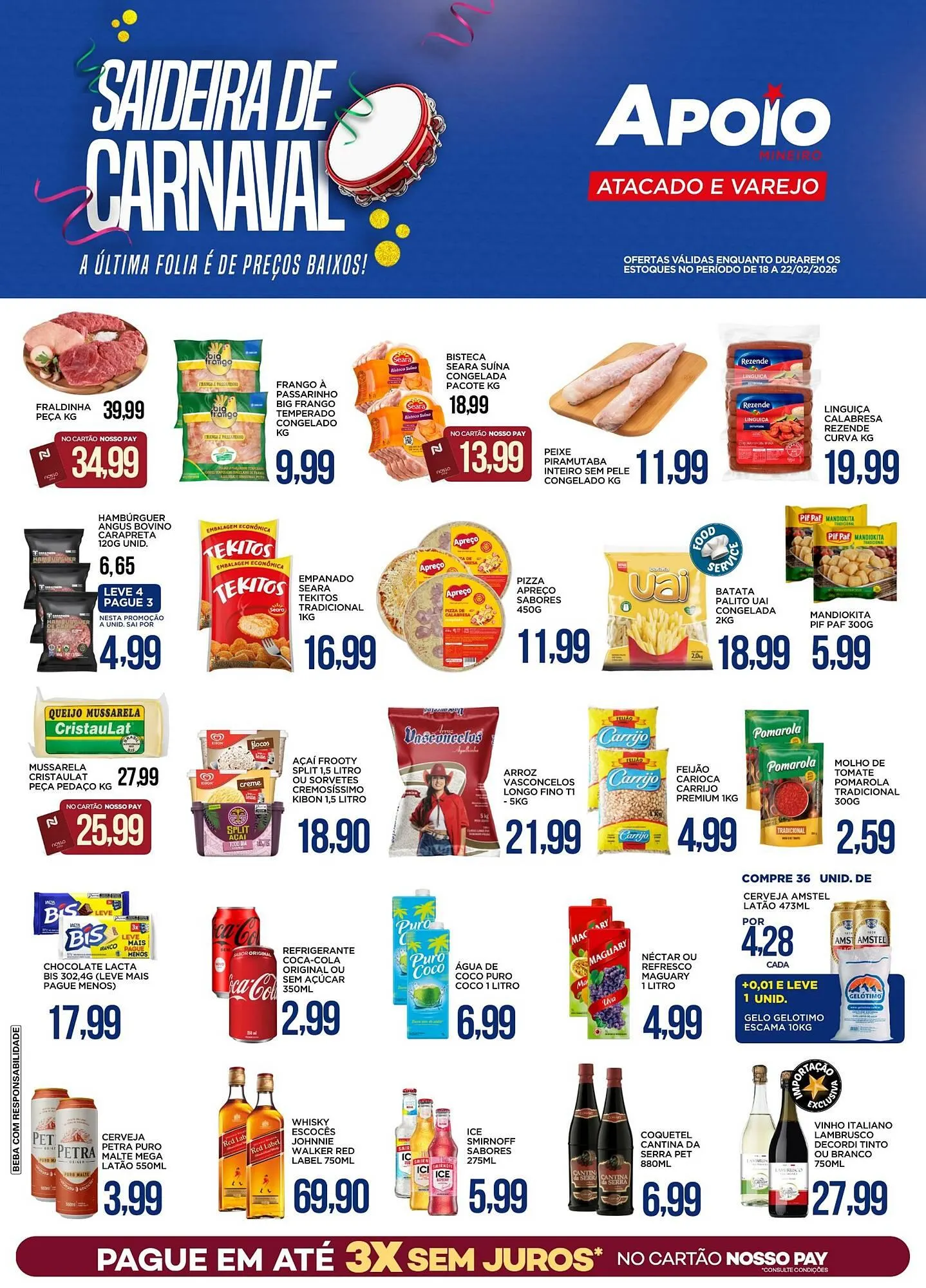 Encarte de Folheto Apoio Mineiro 18 de fevereiro até 22 de fevereiro 2026 - Pagina 1