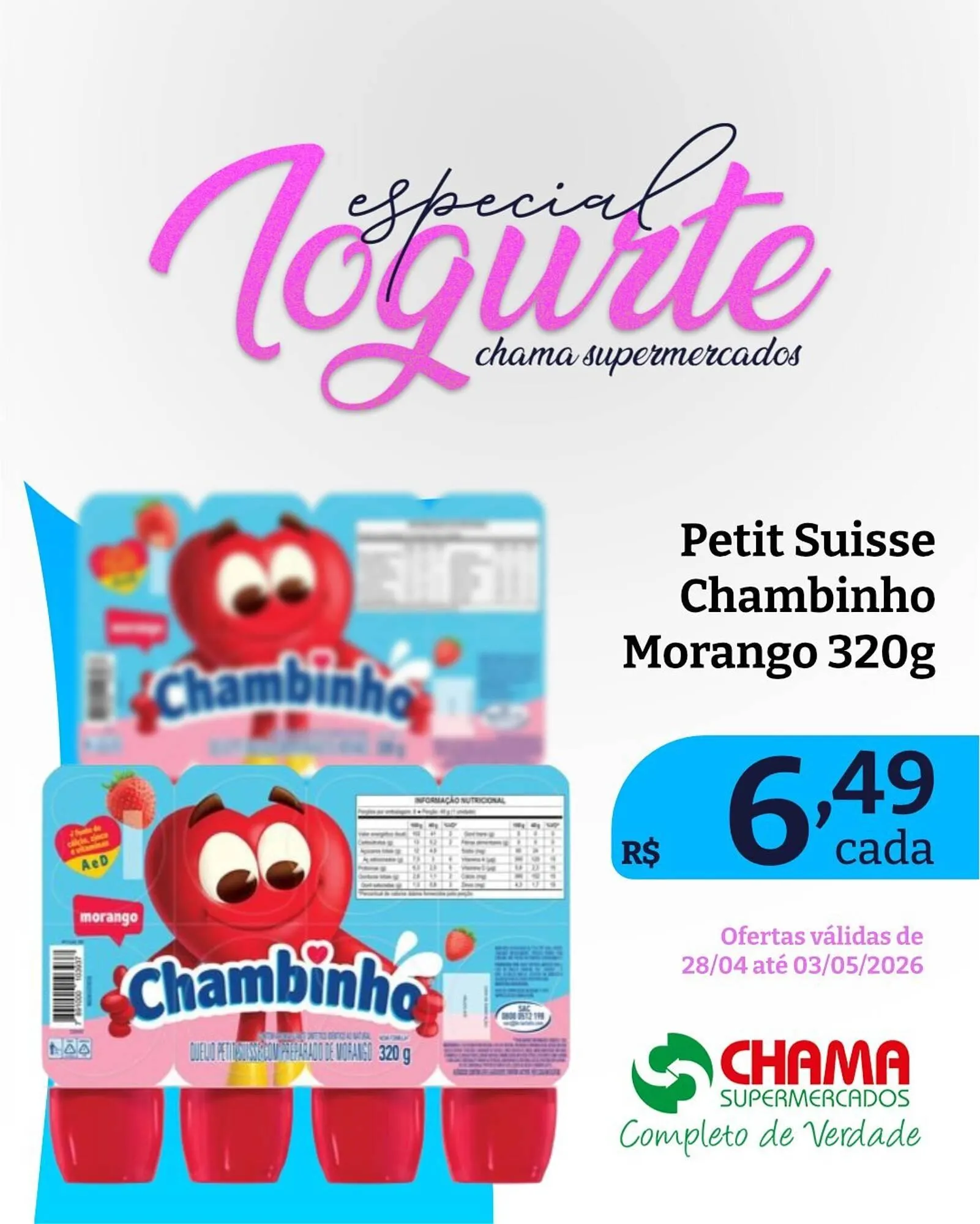 Encarte de Catálogo Chama Supermercados 28 de abril até 3 de maio 2026 - Pagina 3