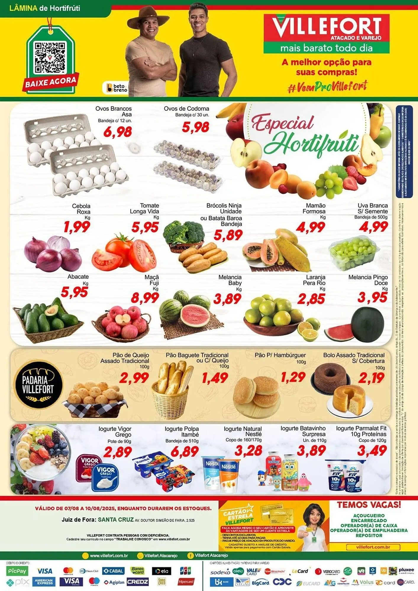 Encarte de Catálogo Villefort Atacadista 7 de agosto até 10 de agosto 2025 - Pagina 1