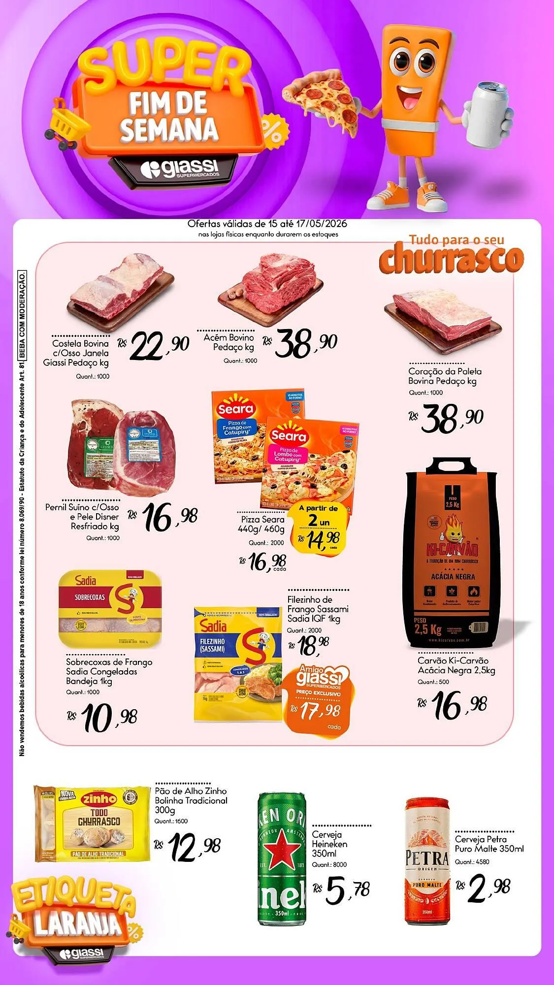 Encarte de Encarte Giassi Supermercados 15 de maio até 17 de maio 2026 - Pagina 1