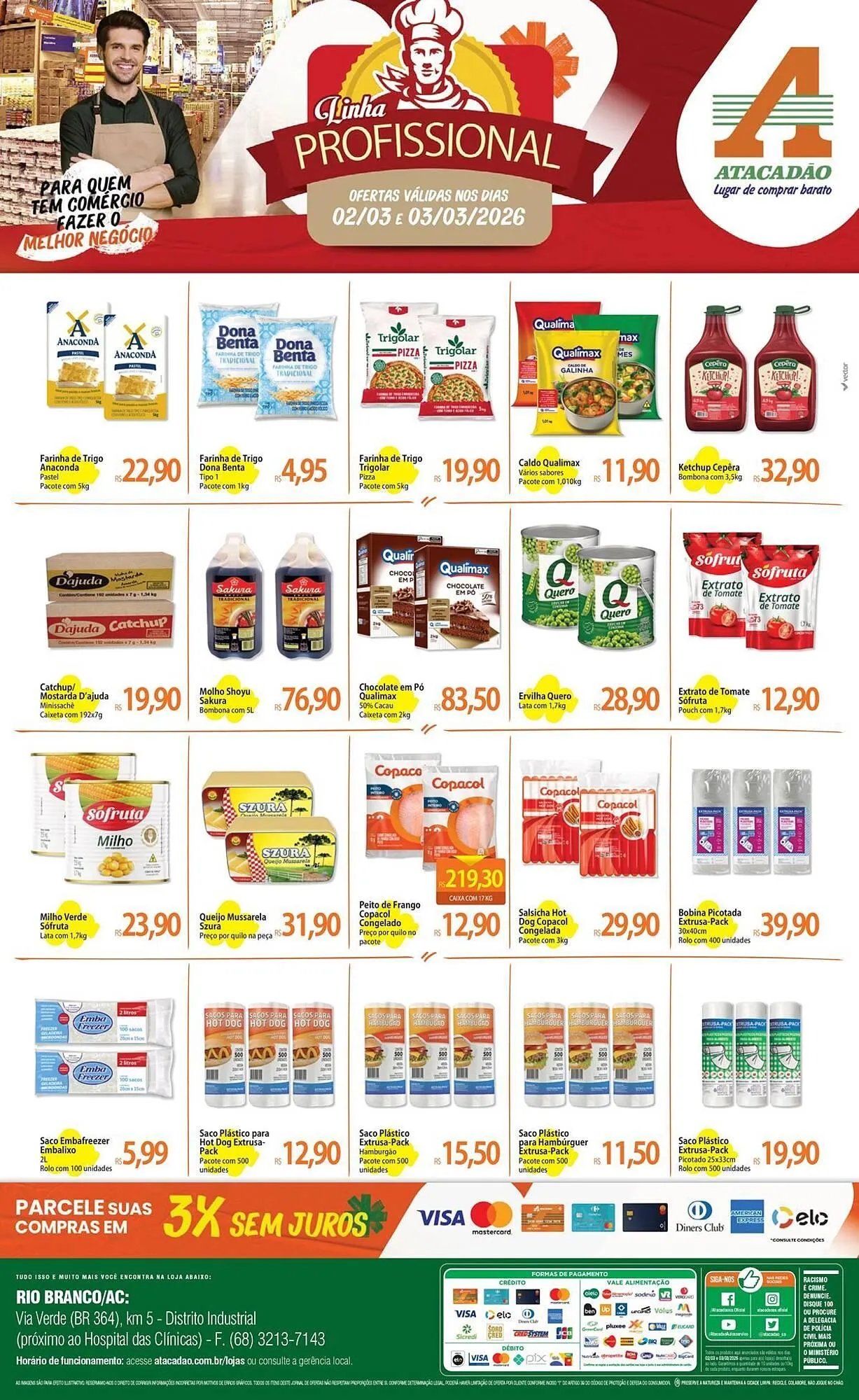 Encarte de Folheto Atacadão 2 de março até 3 de março 2026 - Pagina 1