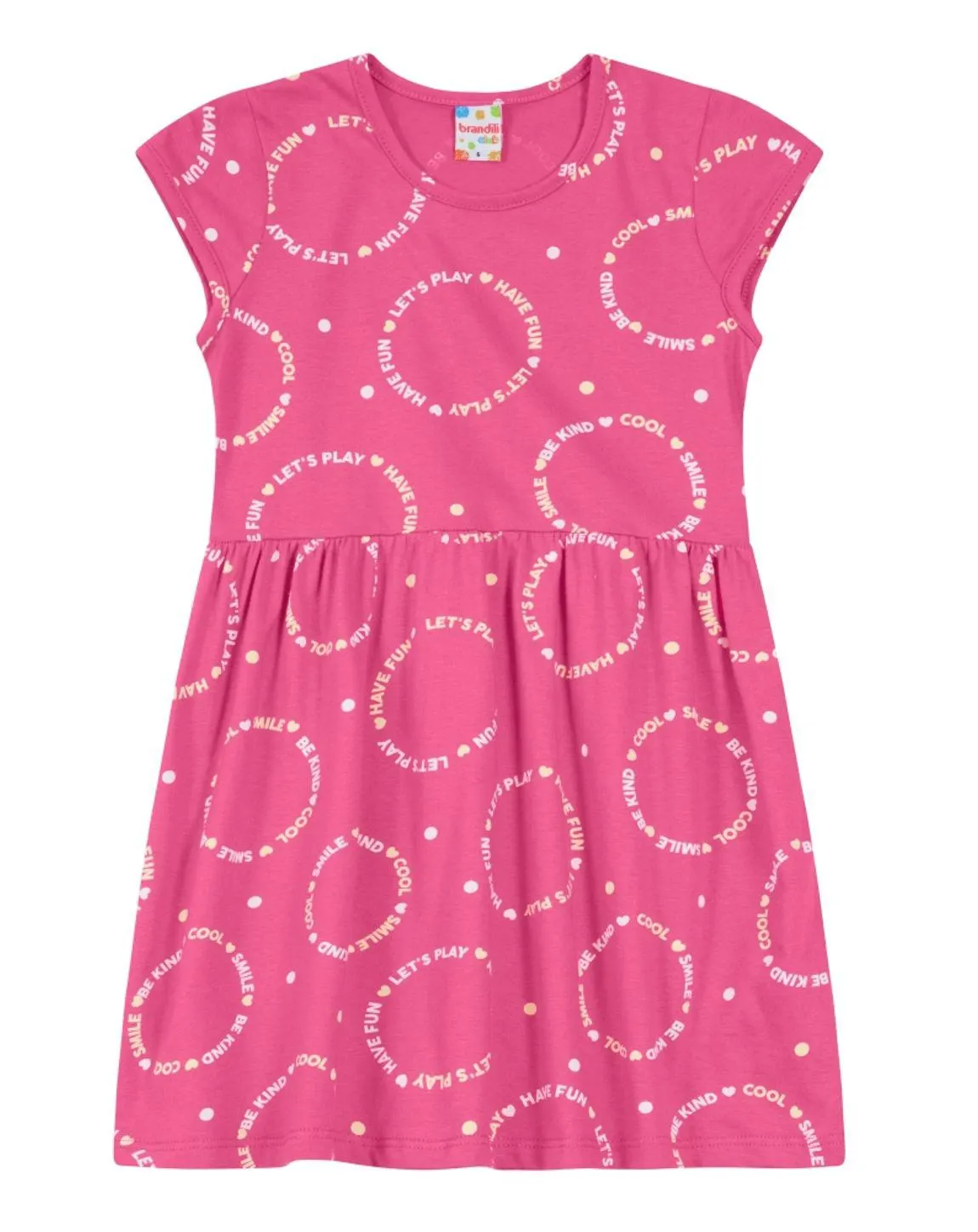 Vestido Infantil Menina Em Malha Brandili