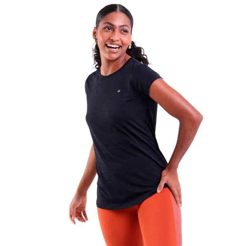 Camiseta Feminina Manga Curta Mullet Energy Preto