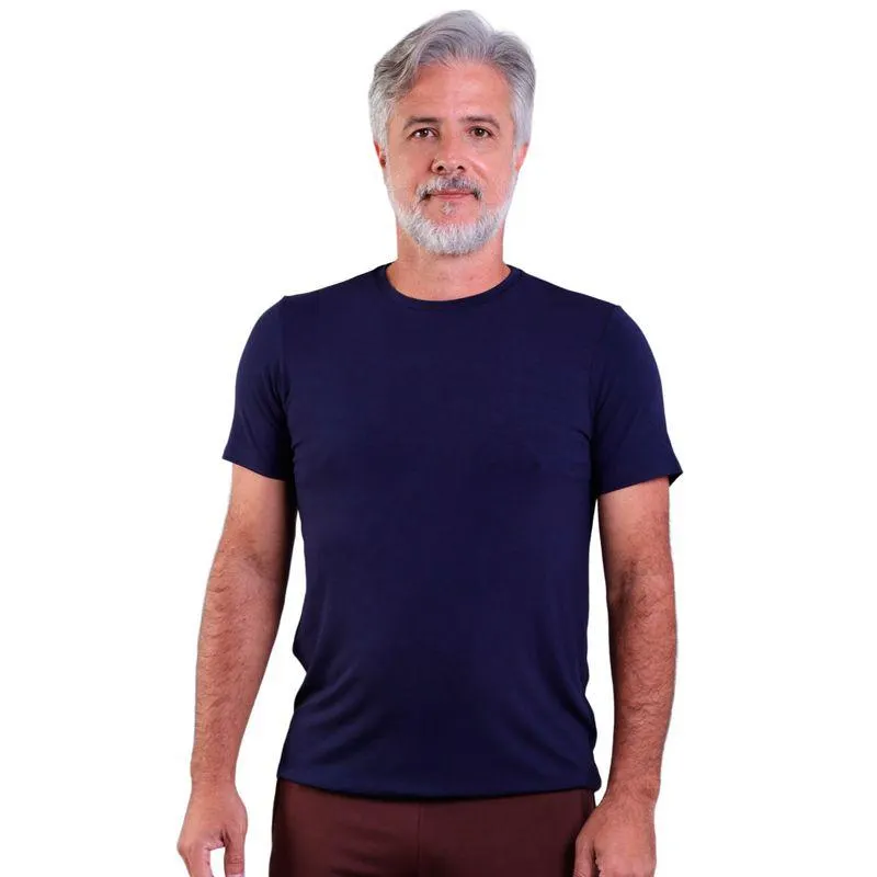 Camiseta Masculina Manga Curta Visco Trendz Azul Marinho