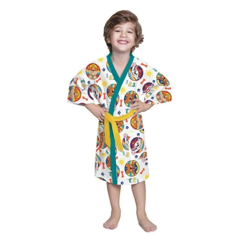 Roupão Felpudo Infantil Quimono Patrulha Canina Menino M - Lepper