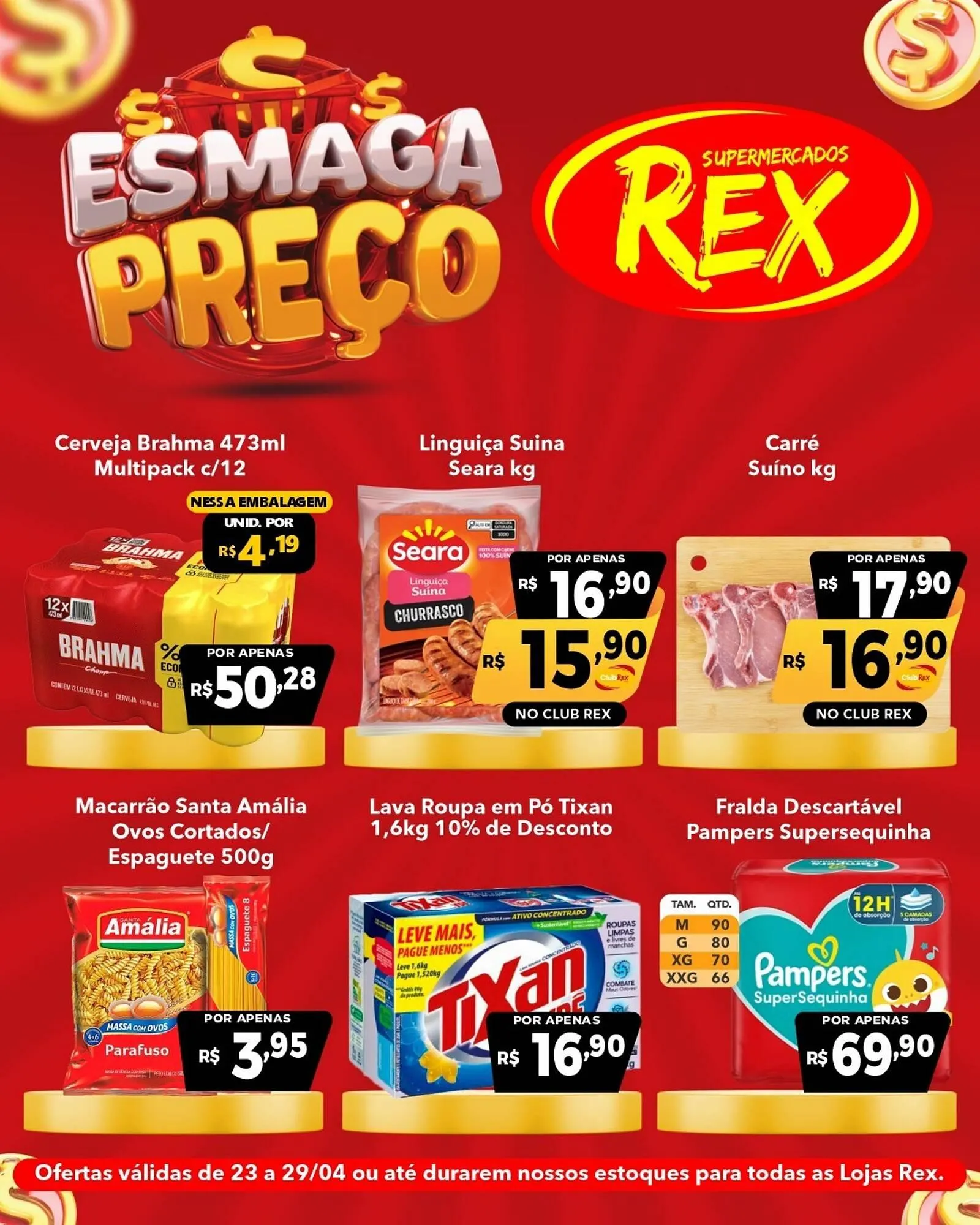Encarte de Catálogo Supermercados Rex 23 de abril até 29 de abril 2026 - Pagina 1
