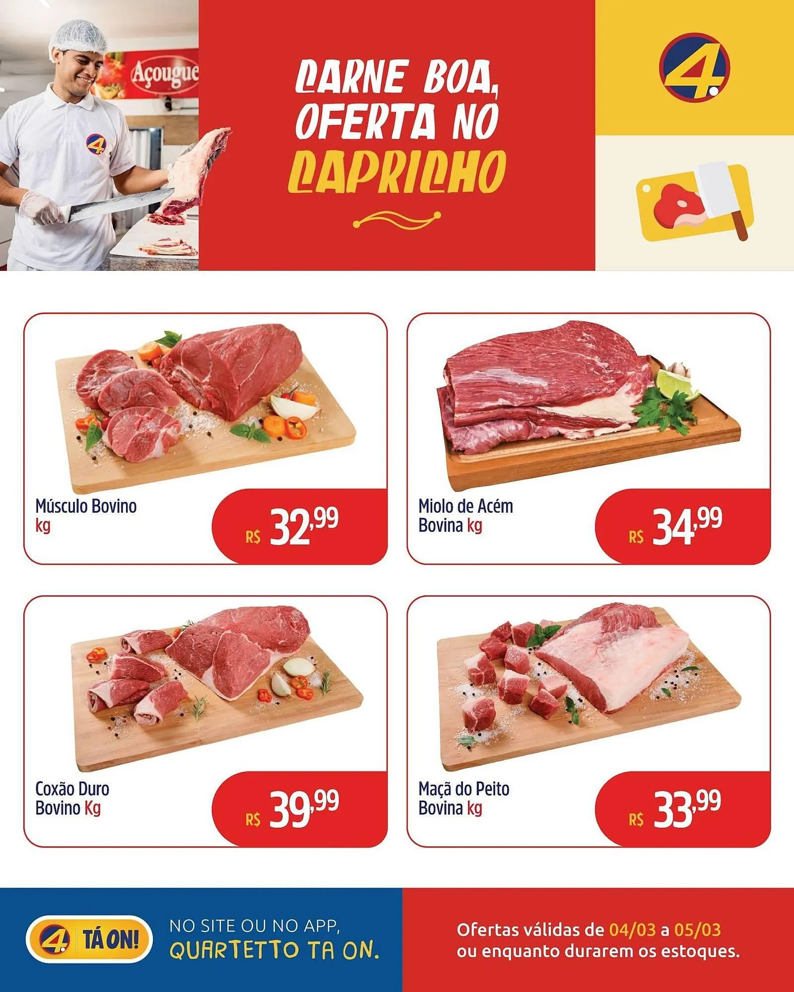 Encarte de Catálogo Quartetto Supermercados 4 de março até 5 de março 2026 - Pagina 1