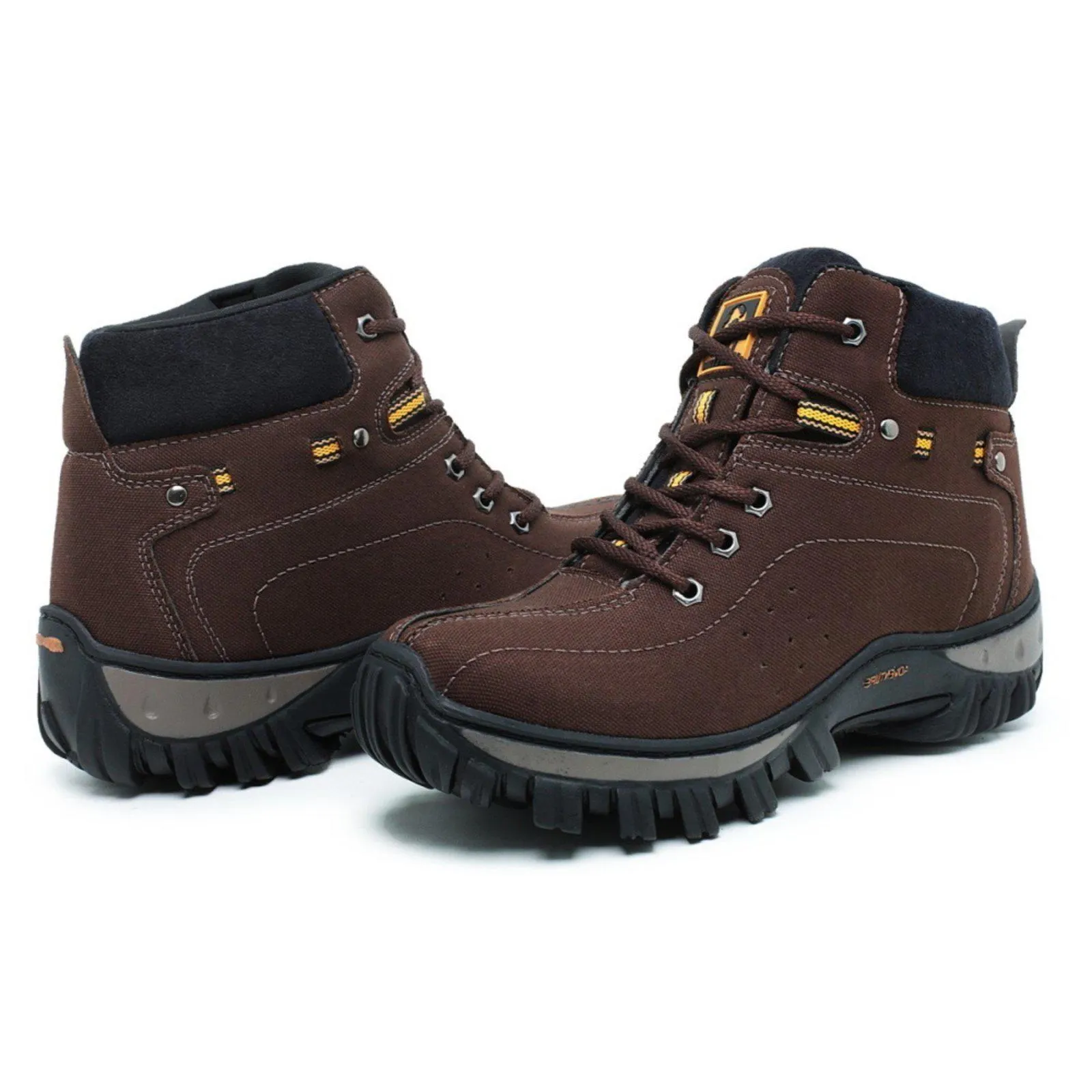 Bota Trilha Coturno Adventure Trekking Conforto Marrom