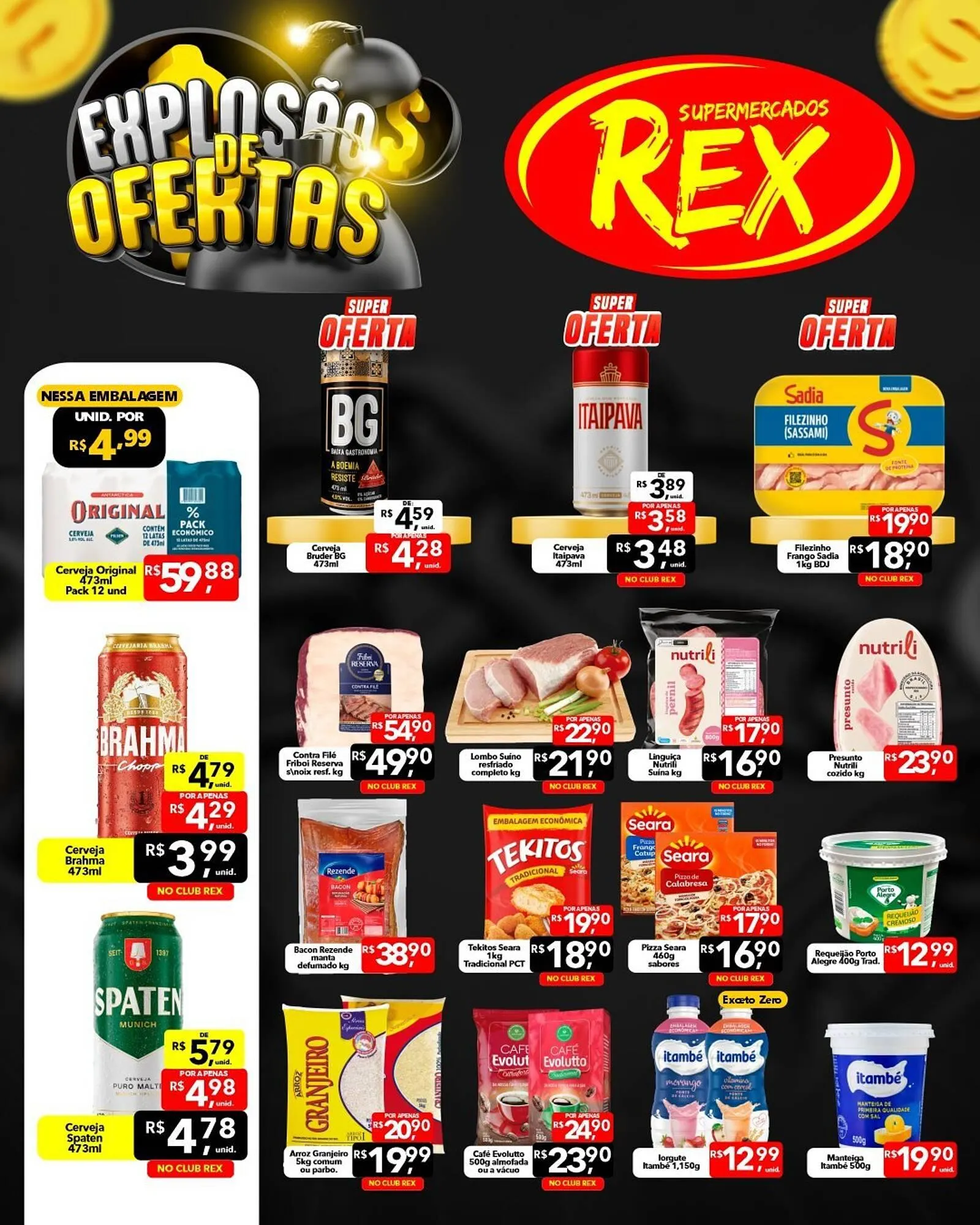 Encarte de Catálogo Supermercados Rex 10 de abril até 12 de abril 2026 - Pagina 1