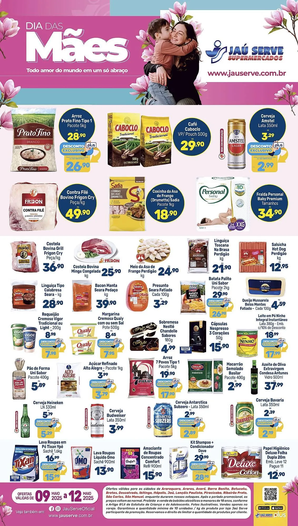 Encarte de Catálogo Supermercados Jau Serve 9 de maio até 12 de maio 2025 - Pagina 1