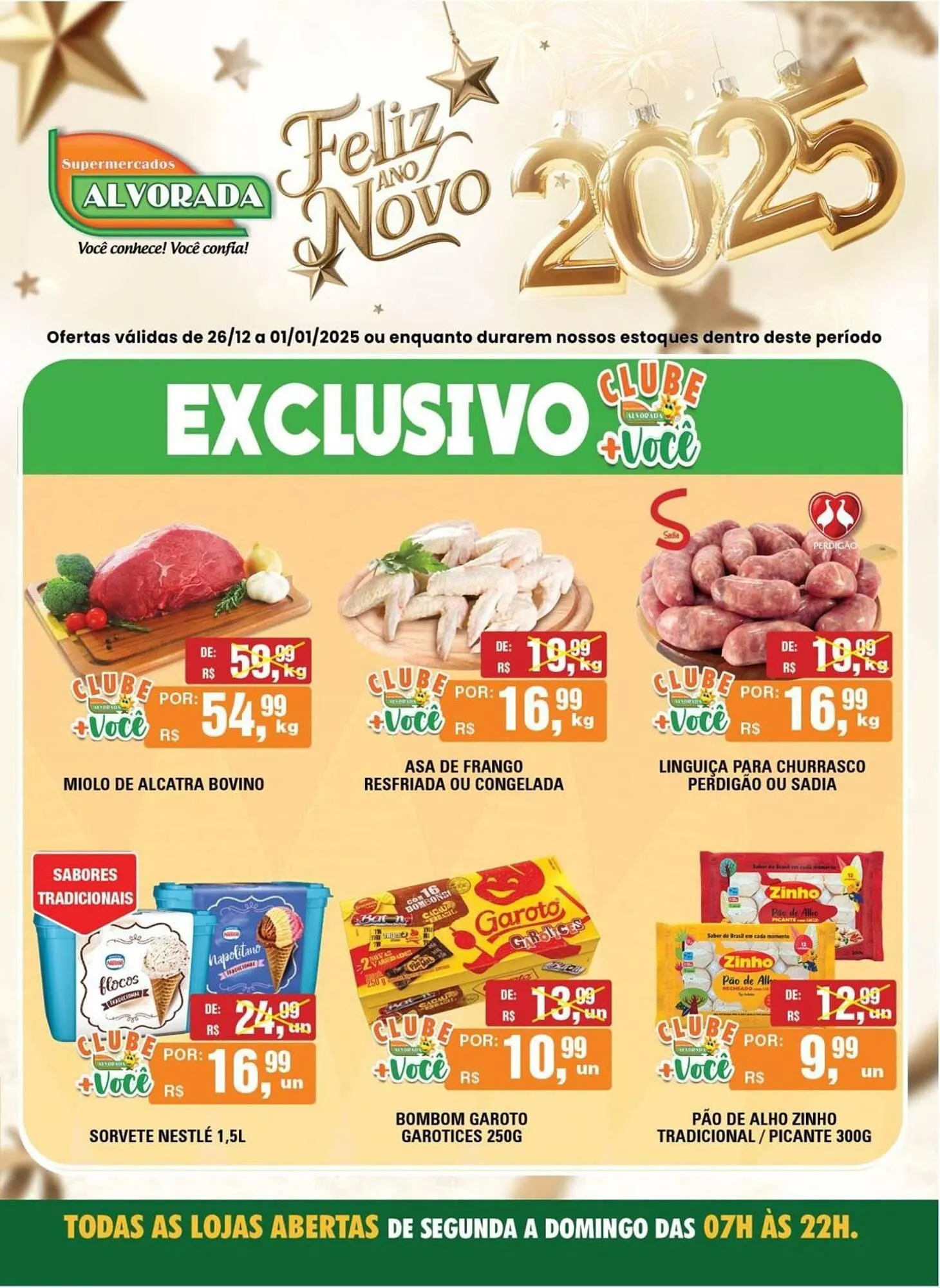 Encarte de Catálogo Alvorada Supermercados 27 de dezembro até 1 de janeiro 2025 - Pagina 1