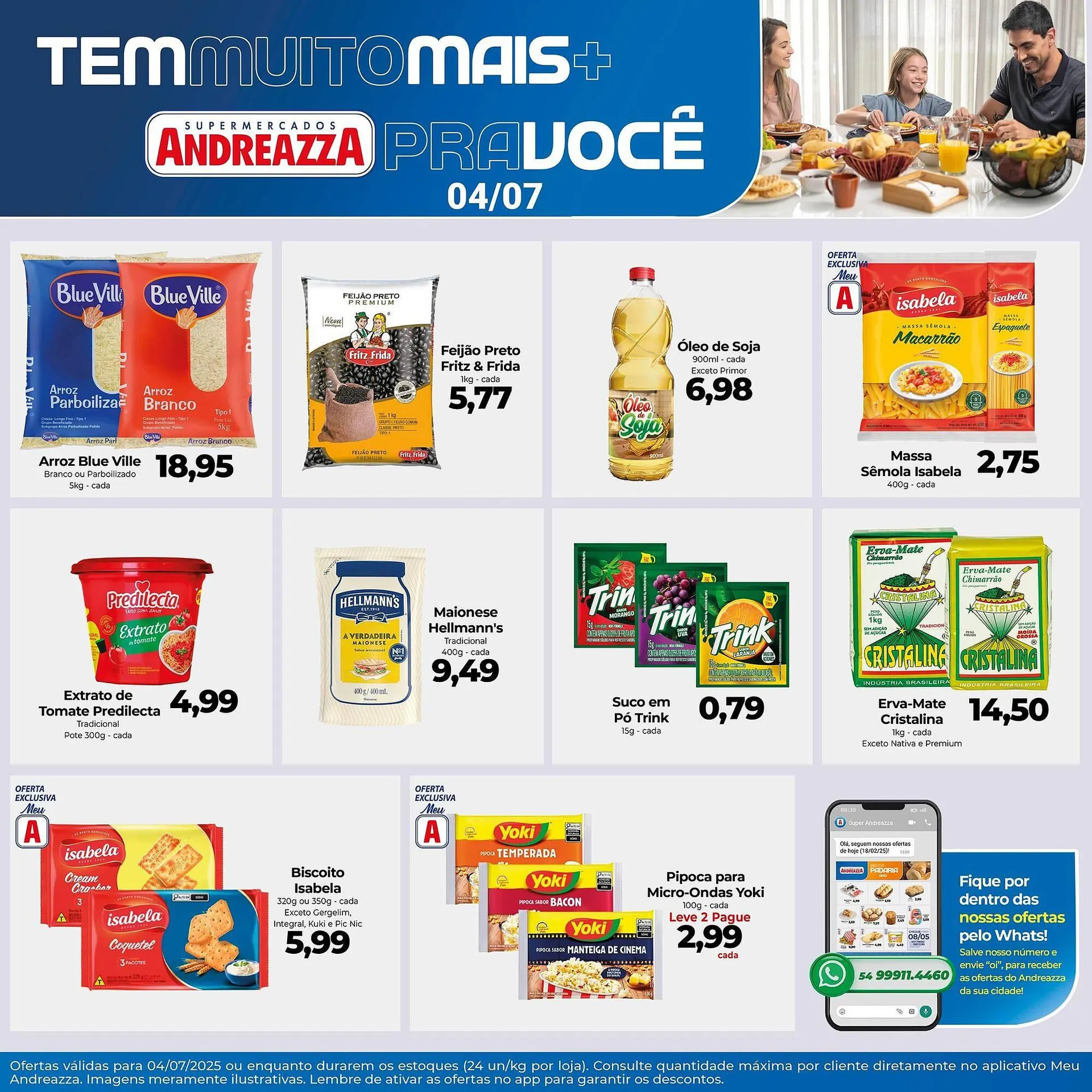 Encarte de Catálogo Supermercados Andreazza 4 de julho até 6 de julho 2025 - Pagina 1