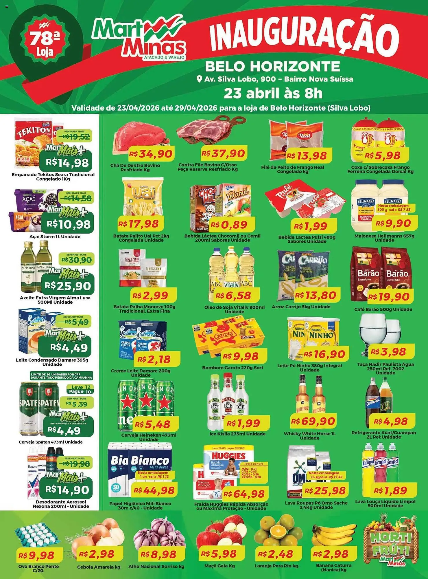 Encarte de Folheto Mart Minas 23 de abril até 29 de abril 2026 - Pagina 1