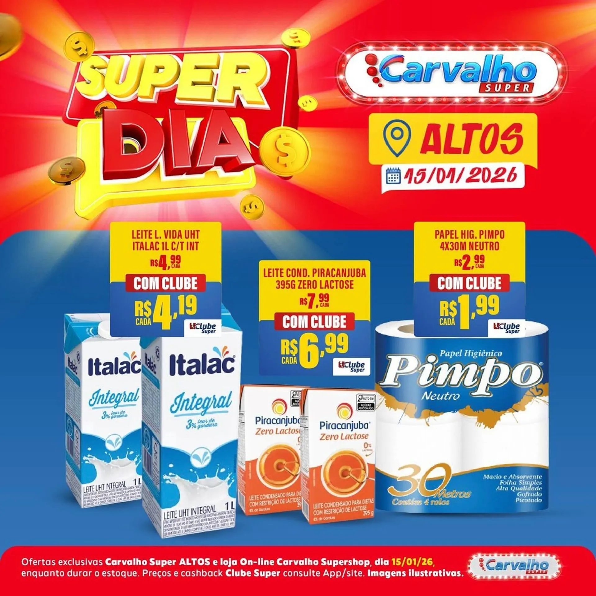 Encarte de Catálogo Carvalho Supermercado 15 de janeiro até 15 de janeiro 2026 - Pagina 1