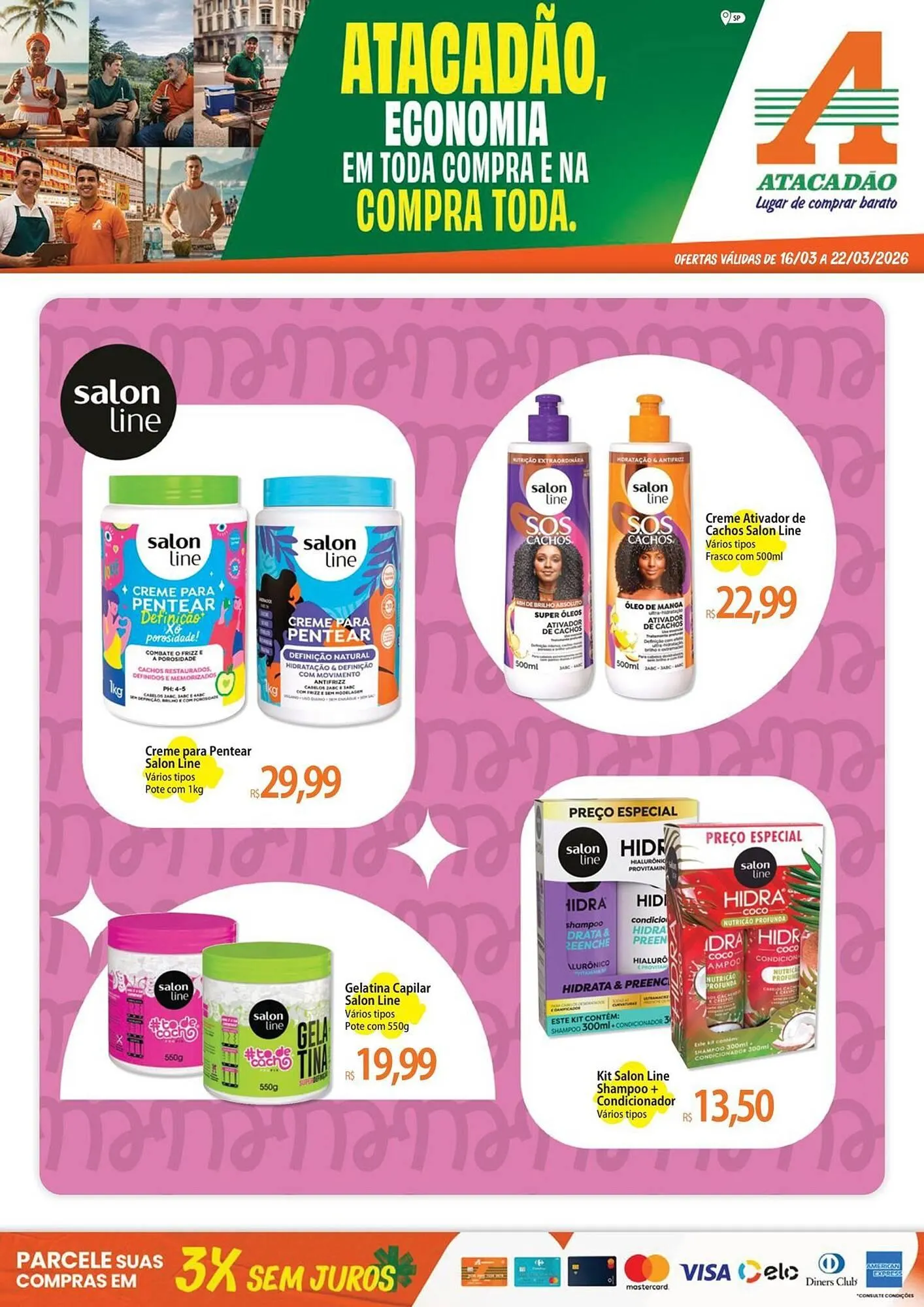 Encarte de Folheto Atacadão 16 de março até 22 de março 2026 - Pagina 1