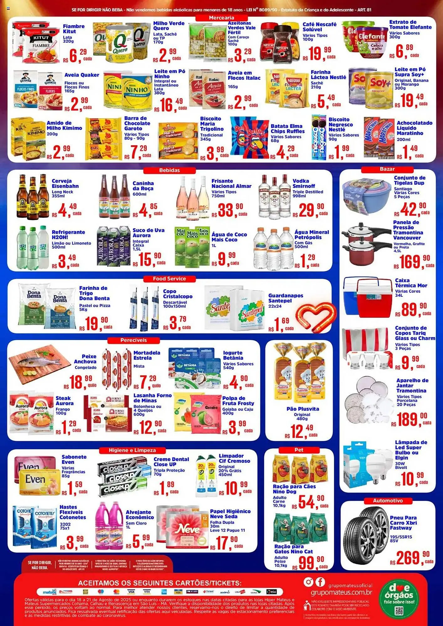 Encarte de Catálogo Supermercados Mateus 18 de agosto até 21 de agosto 2025 - Pagina 2