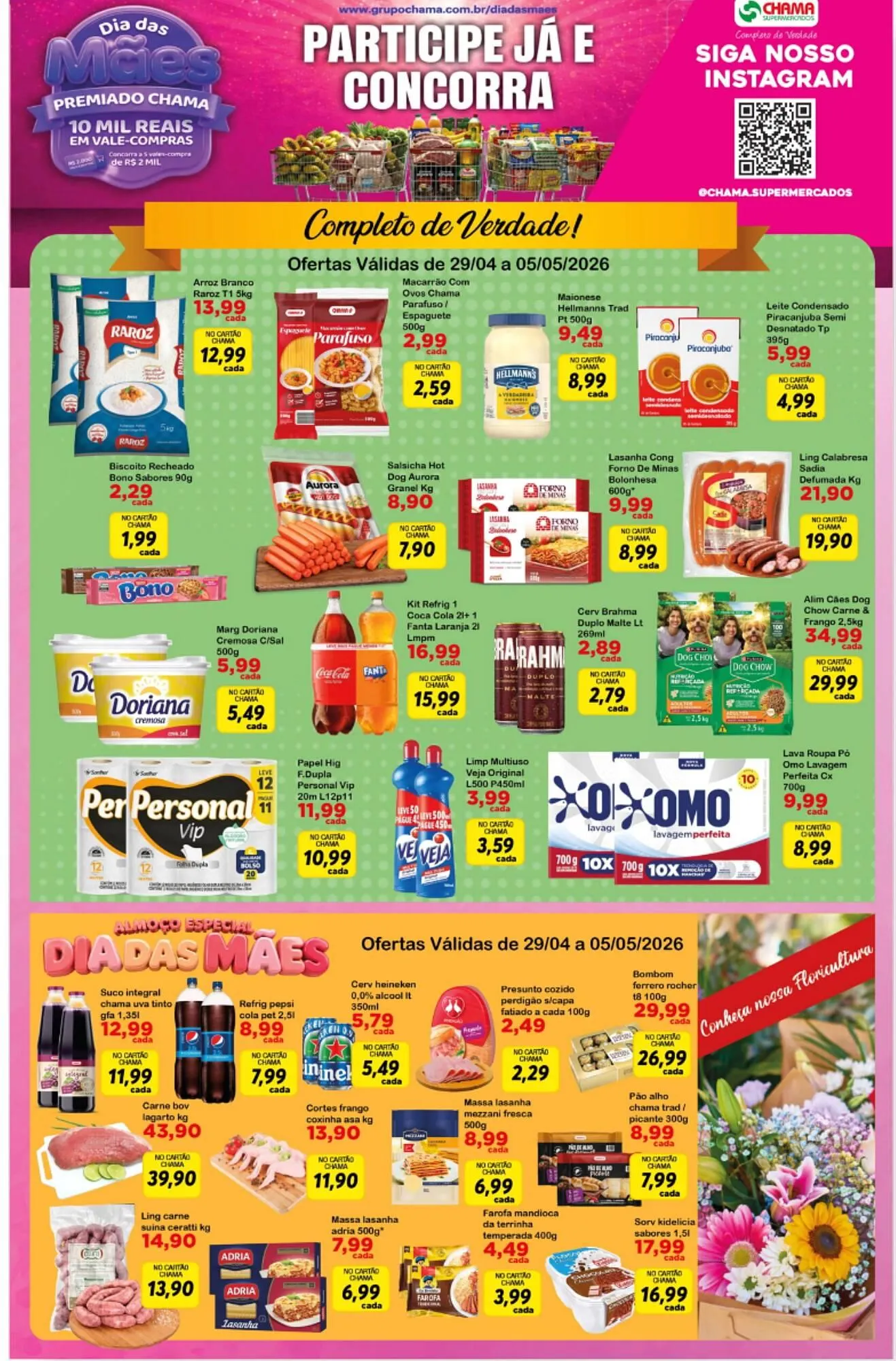 Encarte de Catálogo Chama Supermercados 29 de abril até 5 de maio 2026 - Pagina 1