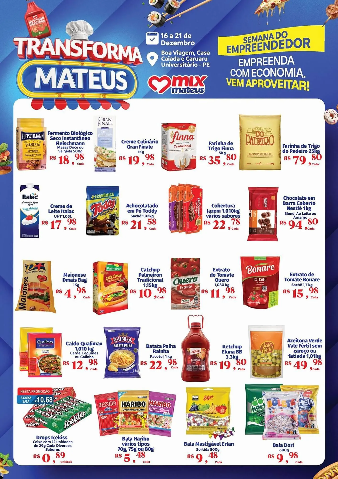 Encarte de Catálogo Supermercados Mateus 16 de dezembro até 21 de dezembro 2025 - Pagina 1