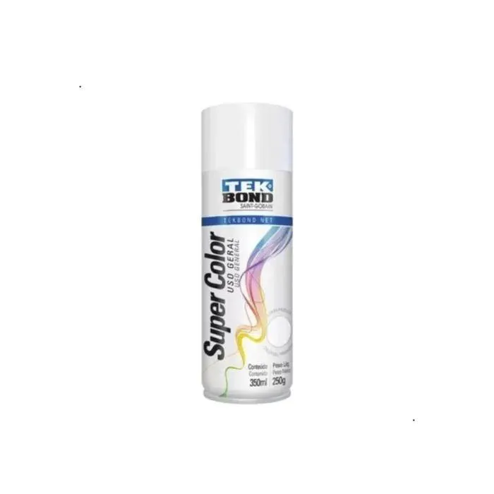 Tinta Spray Branco Brilhante Uso Geral 350ml/250g Tekbond