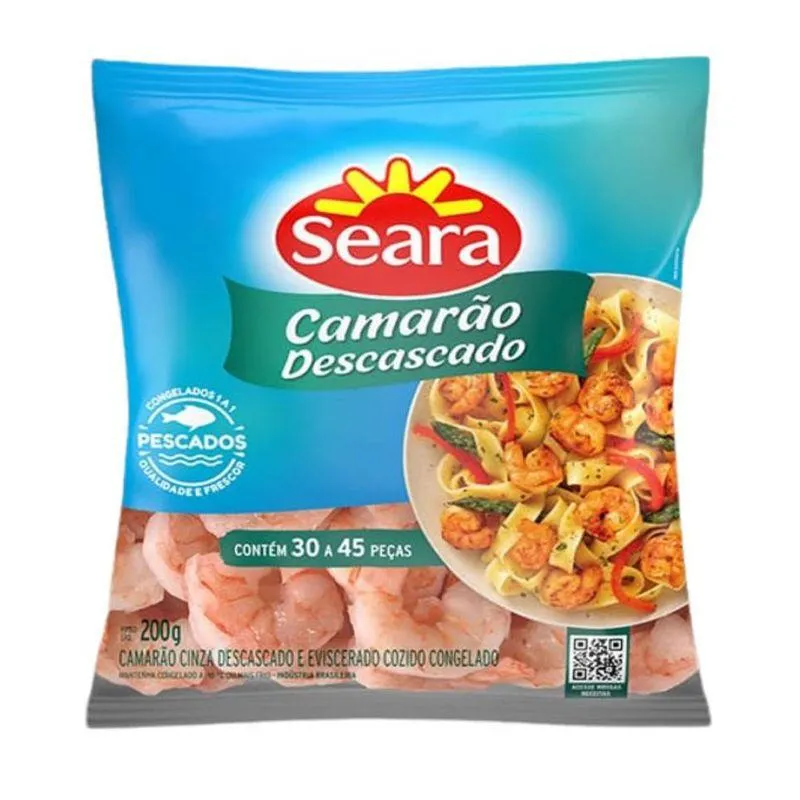 Camarão descascado 30/45 Seara Pescados 200g