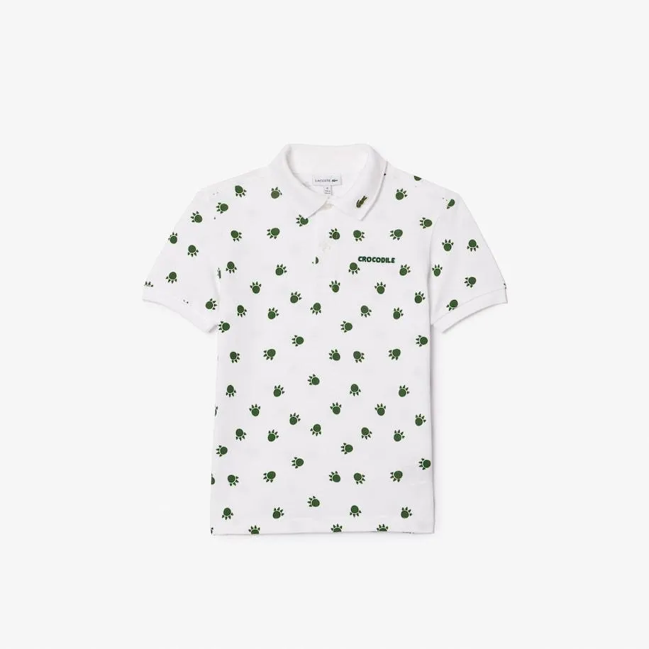 Camiseta Polo de Algodão Estampada