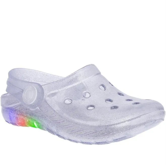 Babuche Infantil Gabrielinha Glitter LED Prata