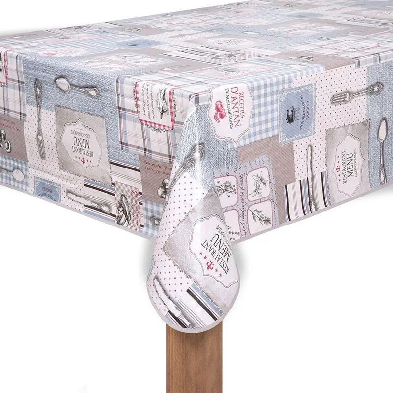Toalha de Mesa Redonda 1,55x1,55m Scrap Vintage - Copa&cia