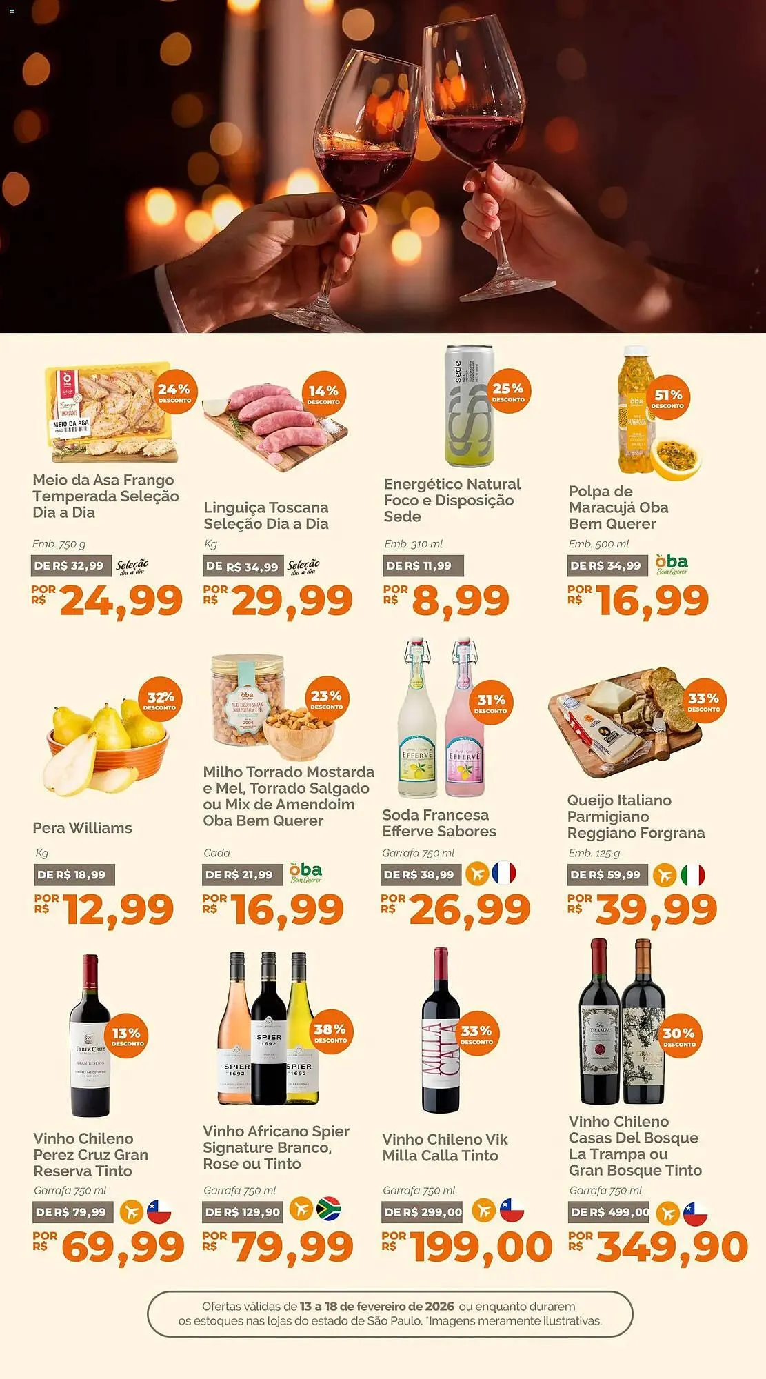Encarte de Folheto Oba Hortifruti 13 de fevereiro até 18 de fevereiro 2026 - Pagina 6