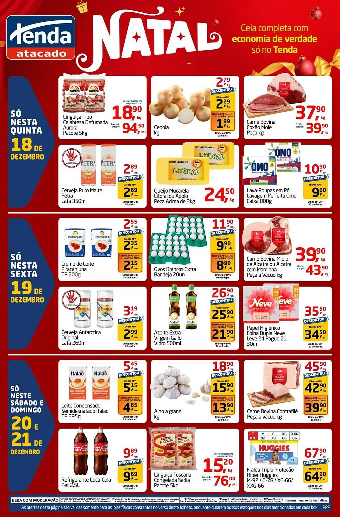 Encarte de Folheto Tenda Atacado 18 de dezembro até 21 de dezembro 2025 - Pagina 1