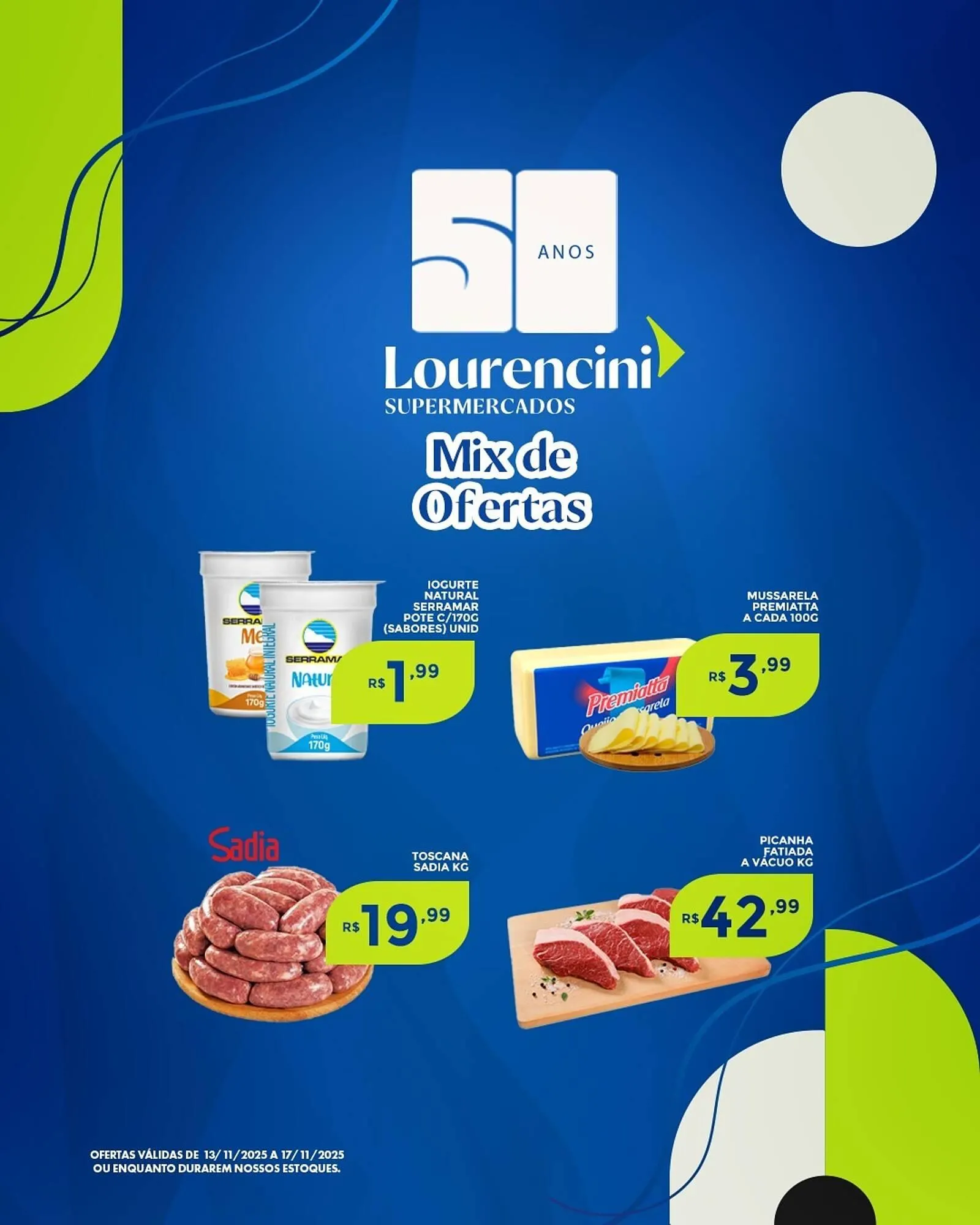 Encarte de Catálogo Lourencini Supermercados 15 de novembro até 17 de novembro 2025 - Pagina 1