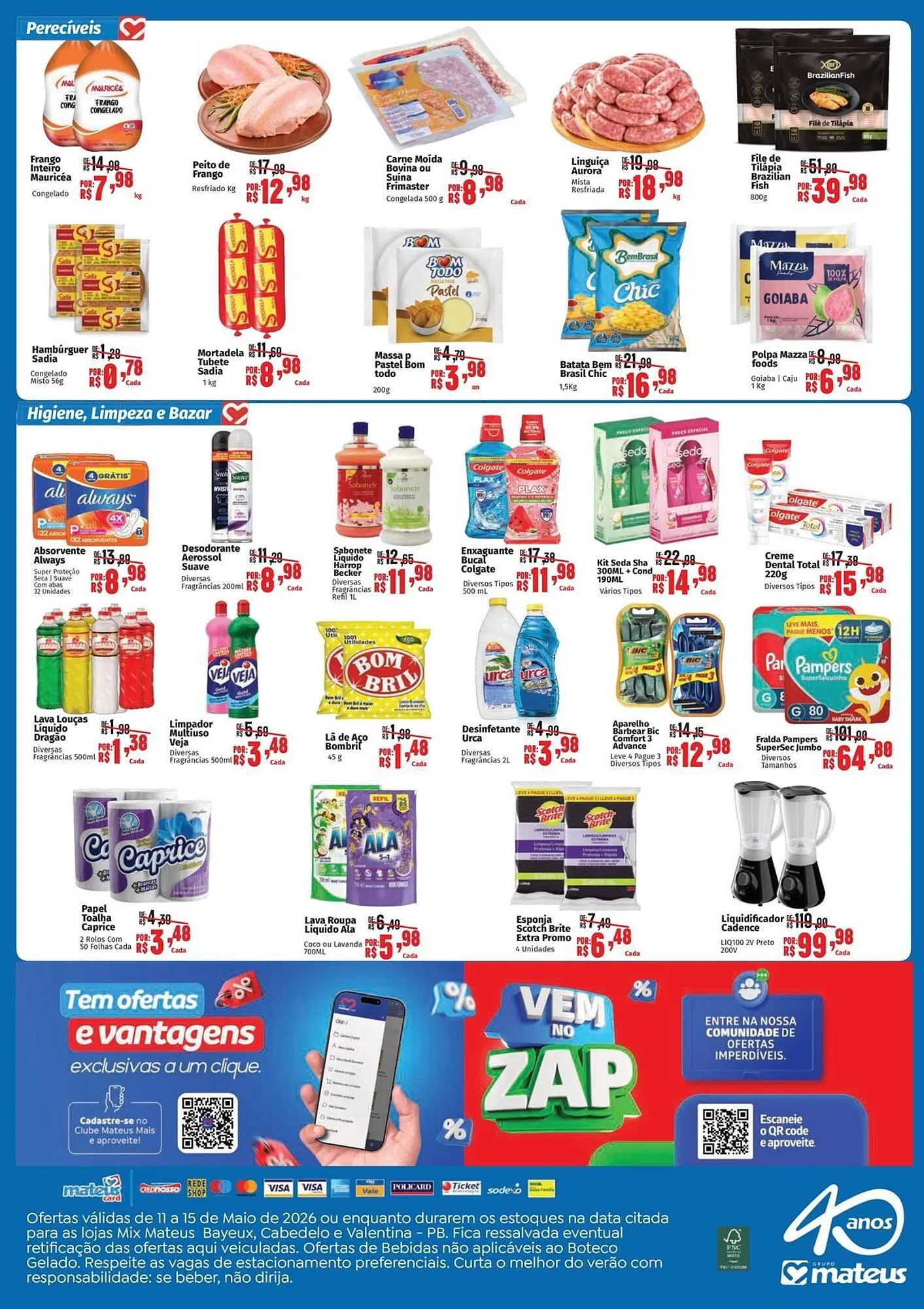 Encarte de Catálogo Supermercados Mateus 11 de maio até 15 de maio 2026 - Pagina 2