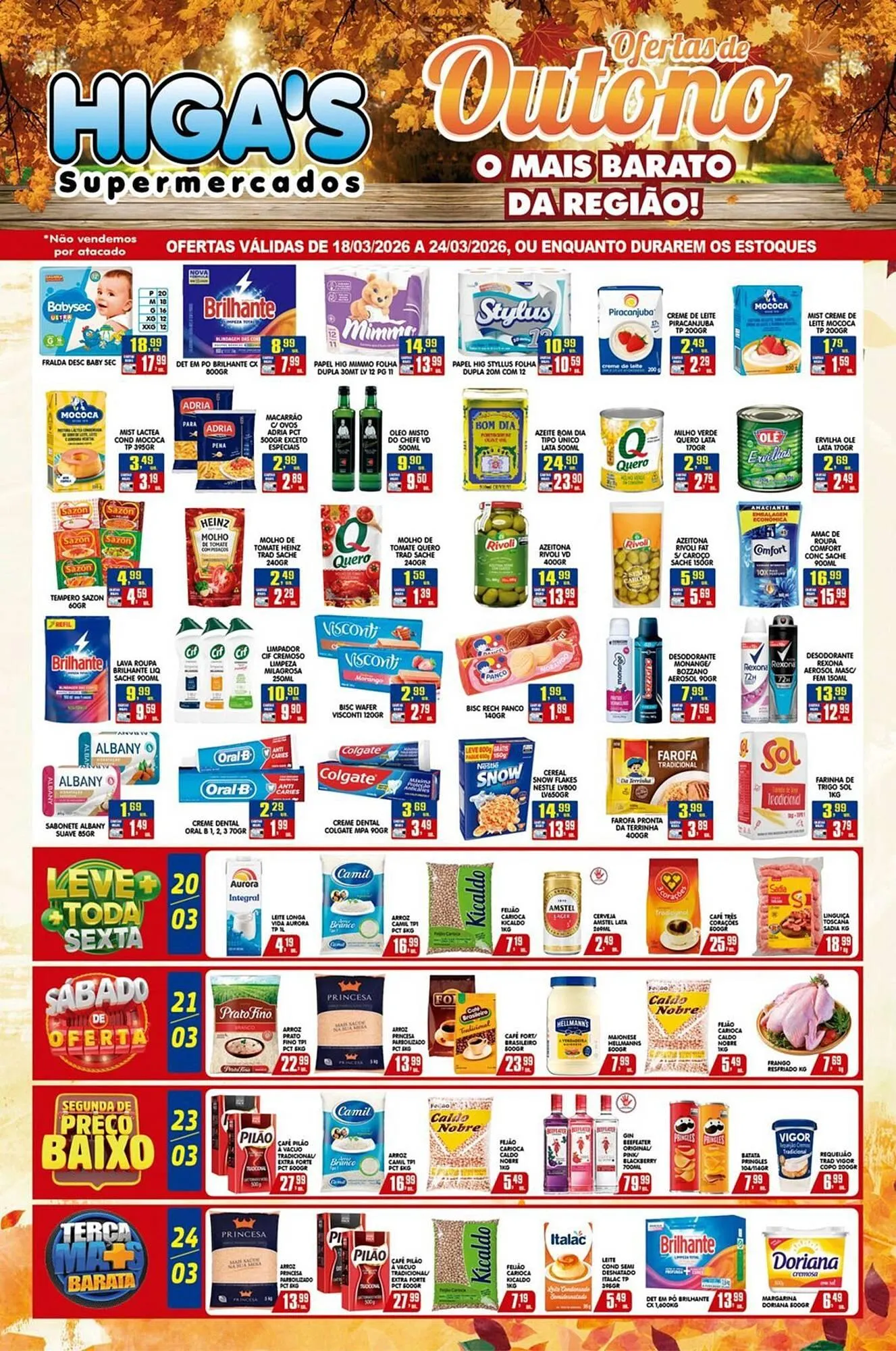 Encarte de Folheto Higa's Supermercado 18 de março até 24 de março 2026 - Pagina 1