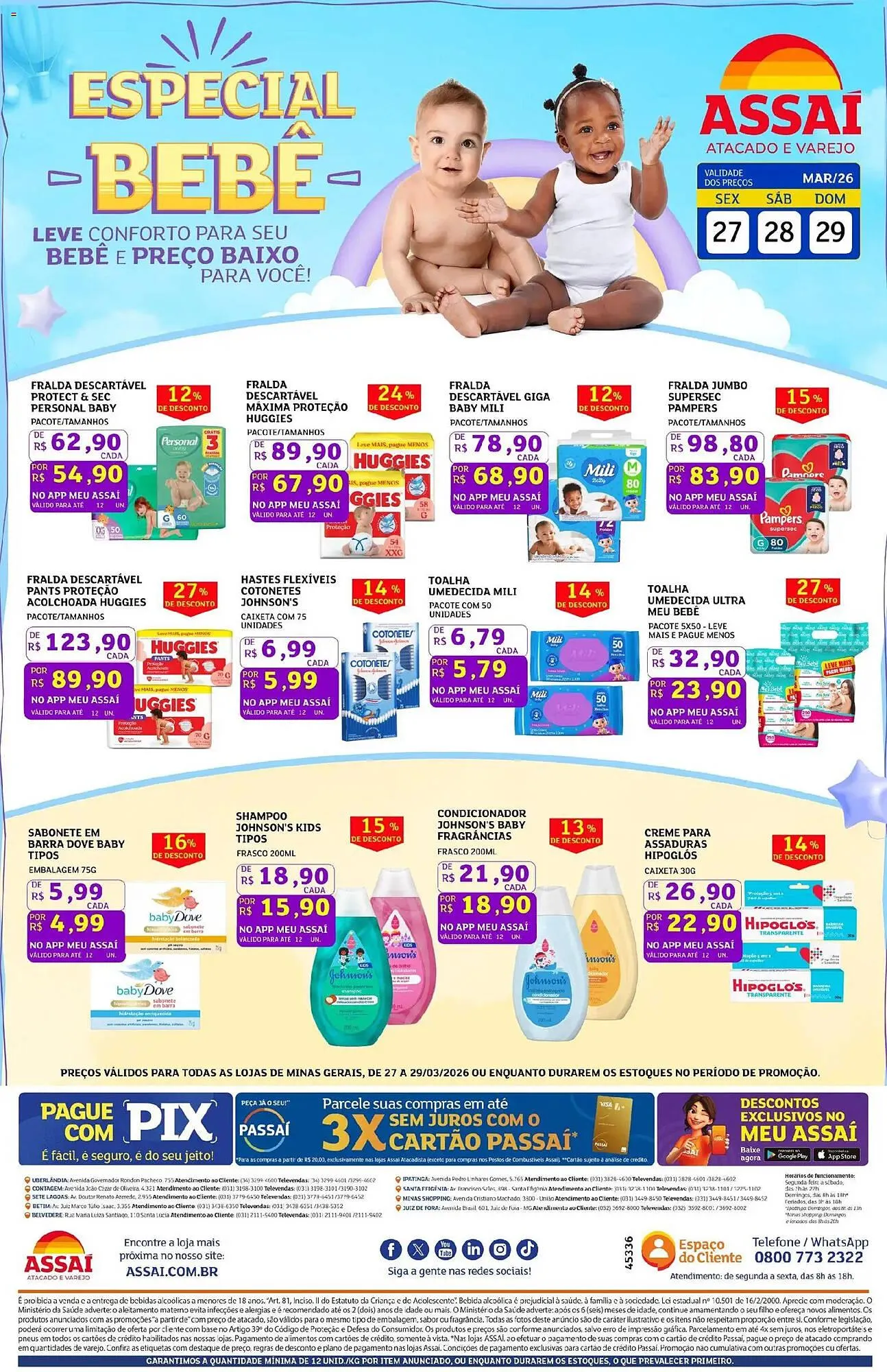 Encarte de Encarte Assaí Atacadista 27 de março até 29 de março 2026 - Pagina 1