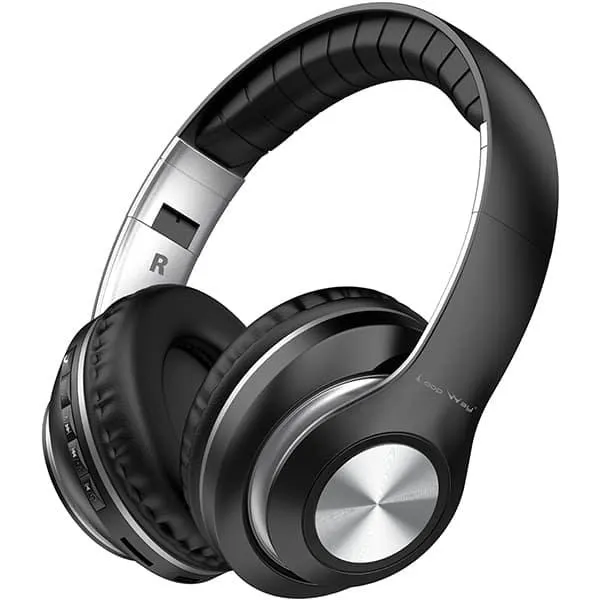 Headphone Bluetooth V33, Entrada P2, Slot de cartão TF, AUX, Microfone integrado, Preto, Loop Way - CX 1 UN