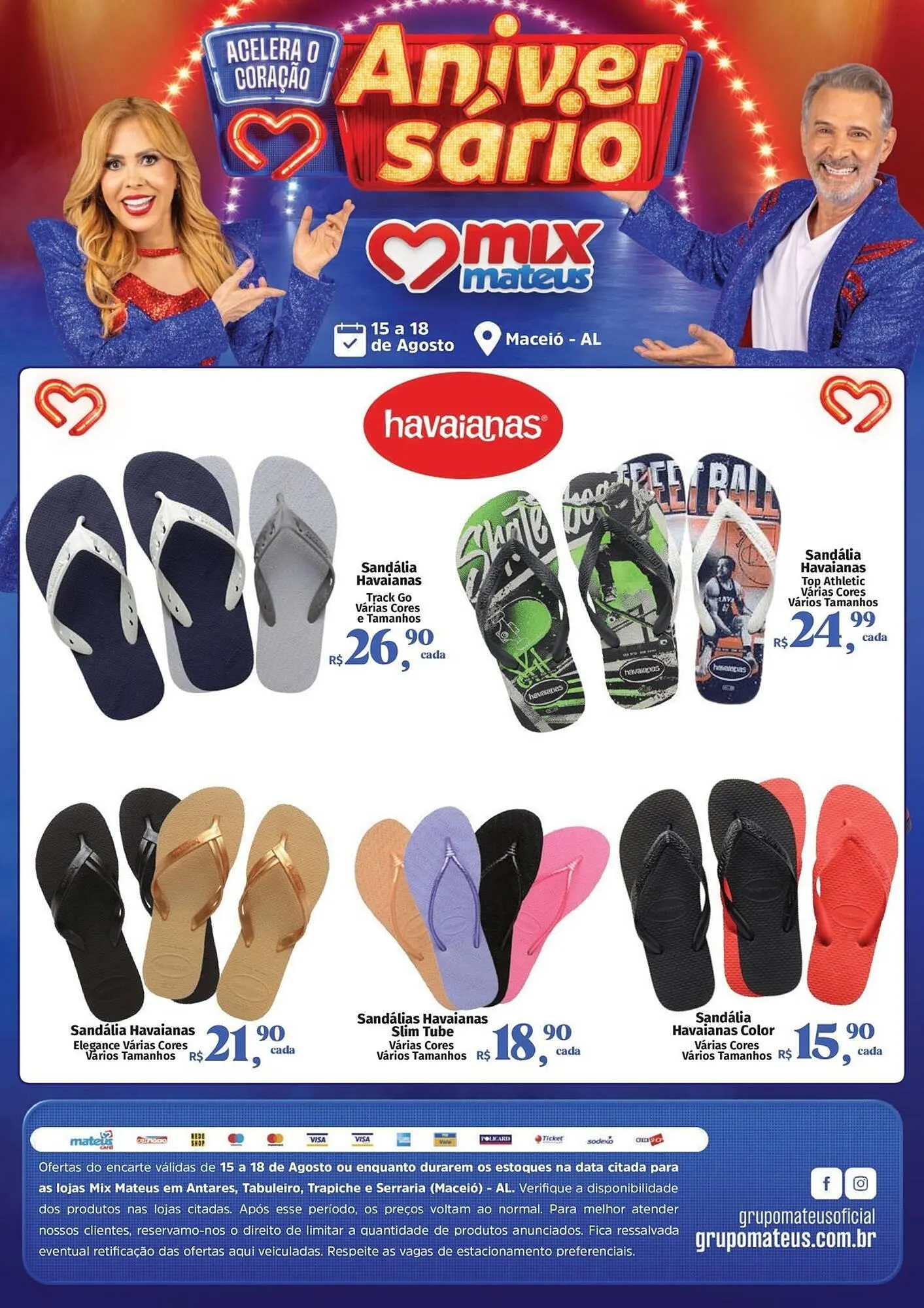 Encarte de Catálogo Supermercados Mateus 15 de agosto até 18 de agosto 2025 - Pagina 1