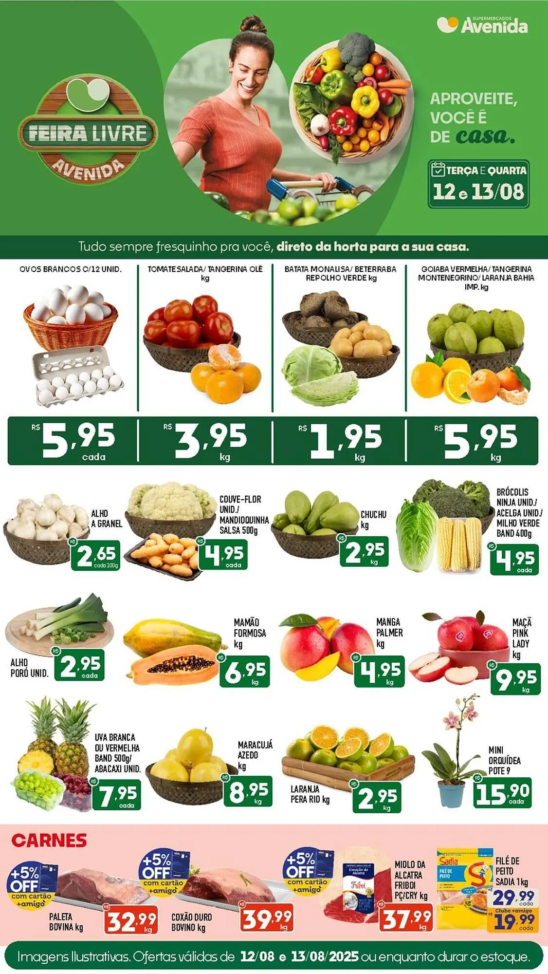 Encarte de Catálogo Supermercados Avenida 12 de agosto até 13 de agosto 2025 - Pagina 1