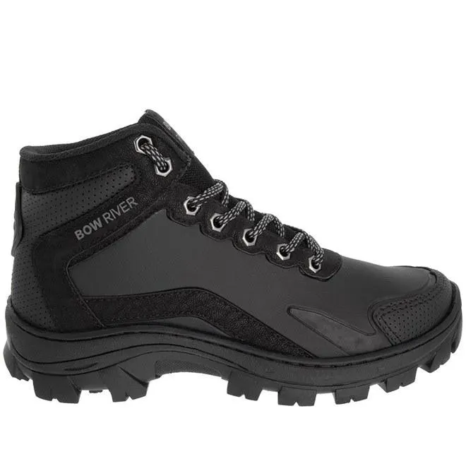 Bota Trekking Bow River Tratorada Detalhe Perfuros Nobuck Preto