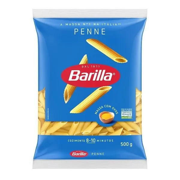 Massa com Ovos Barilla Penne 500g