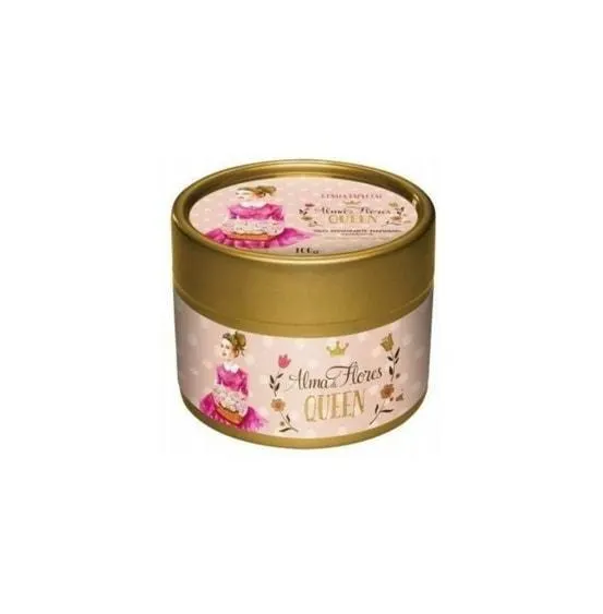 Talqueira C/Aplicador Pompom Alma De Flores Queen 100g